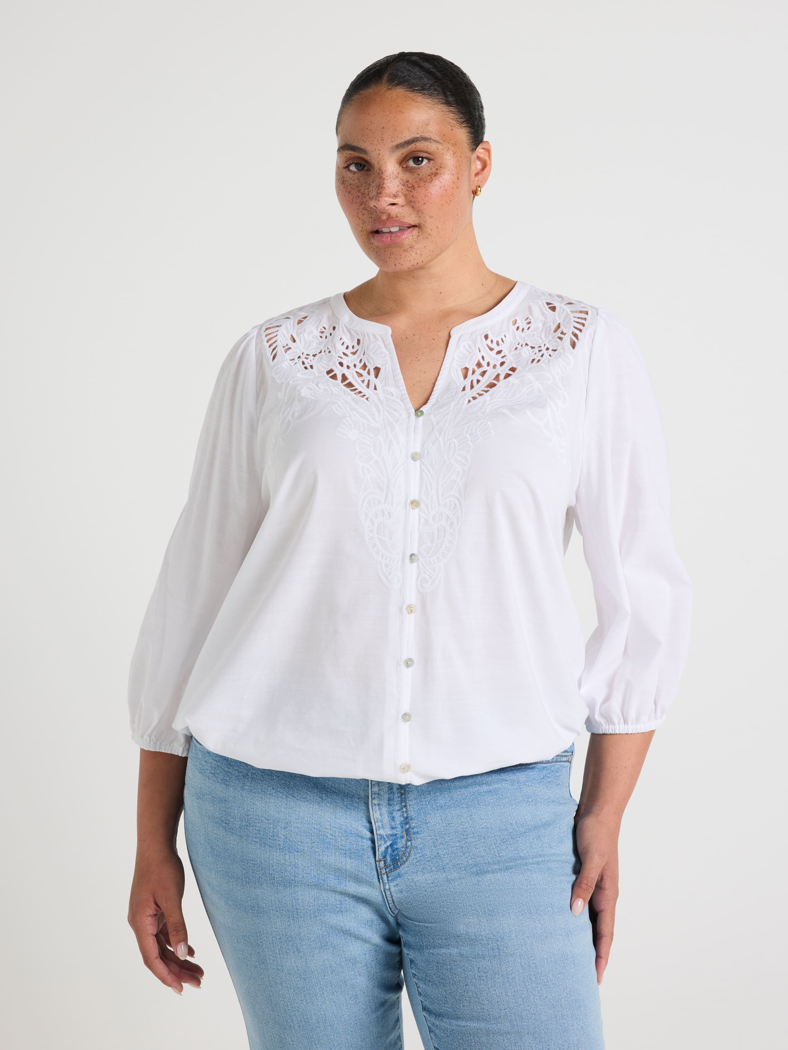 Curve Clauda Bubble Hem Top
