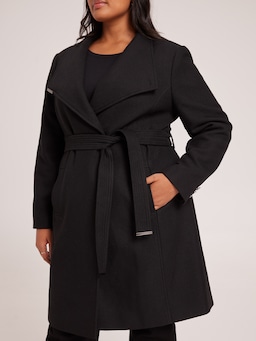 Curve Teddy Funnel Neck Coat