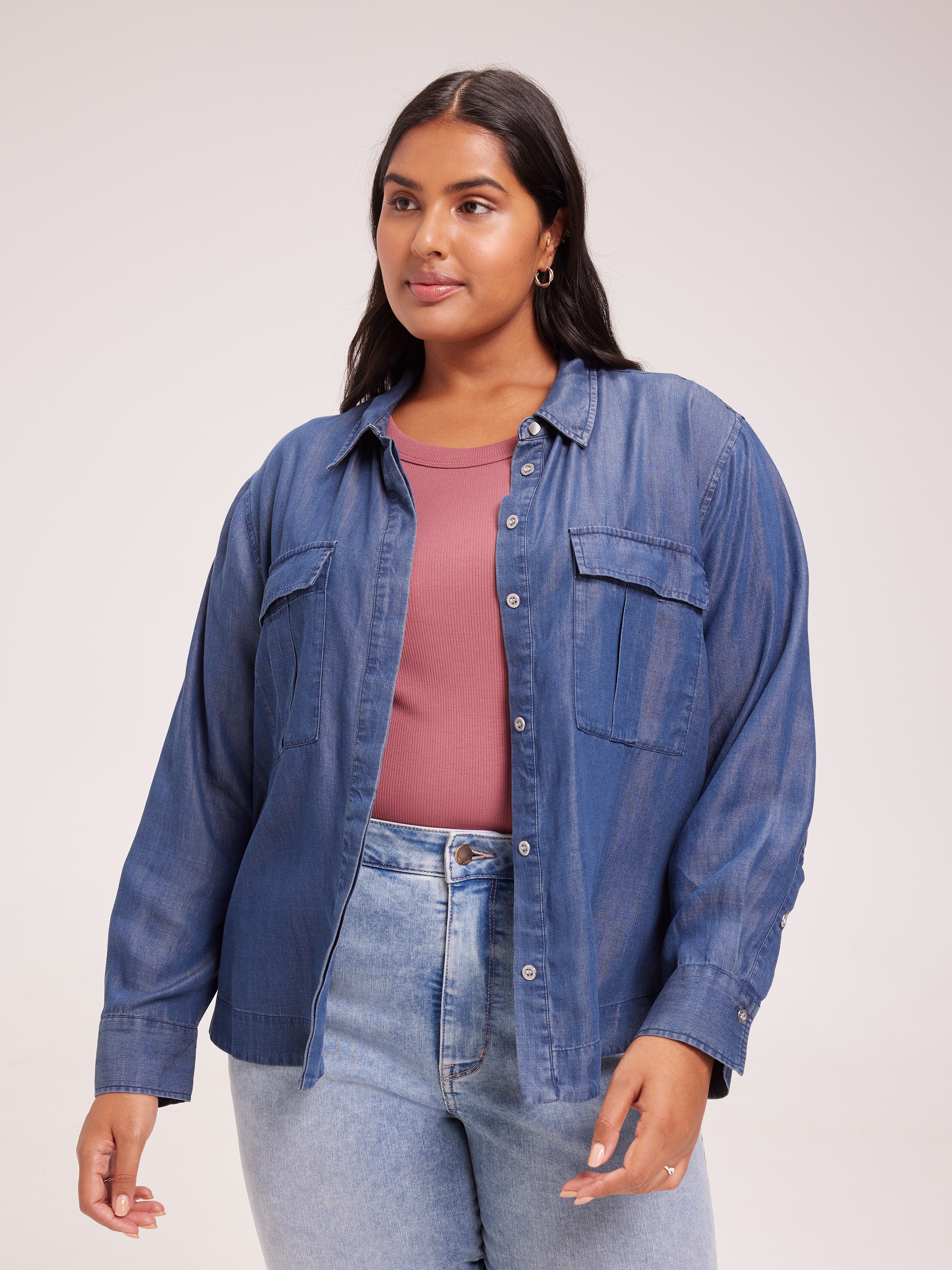 Curve Sarita Lyocell Utility Shirt