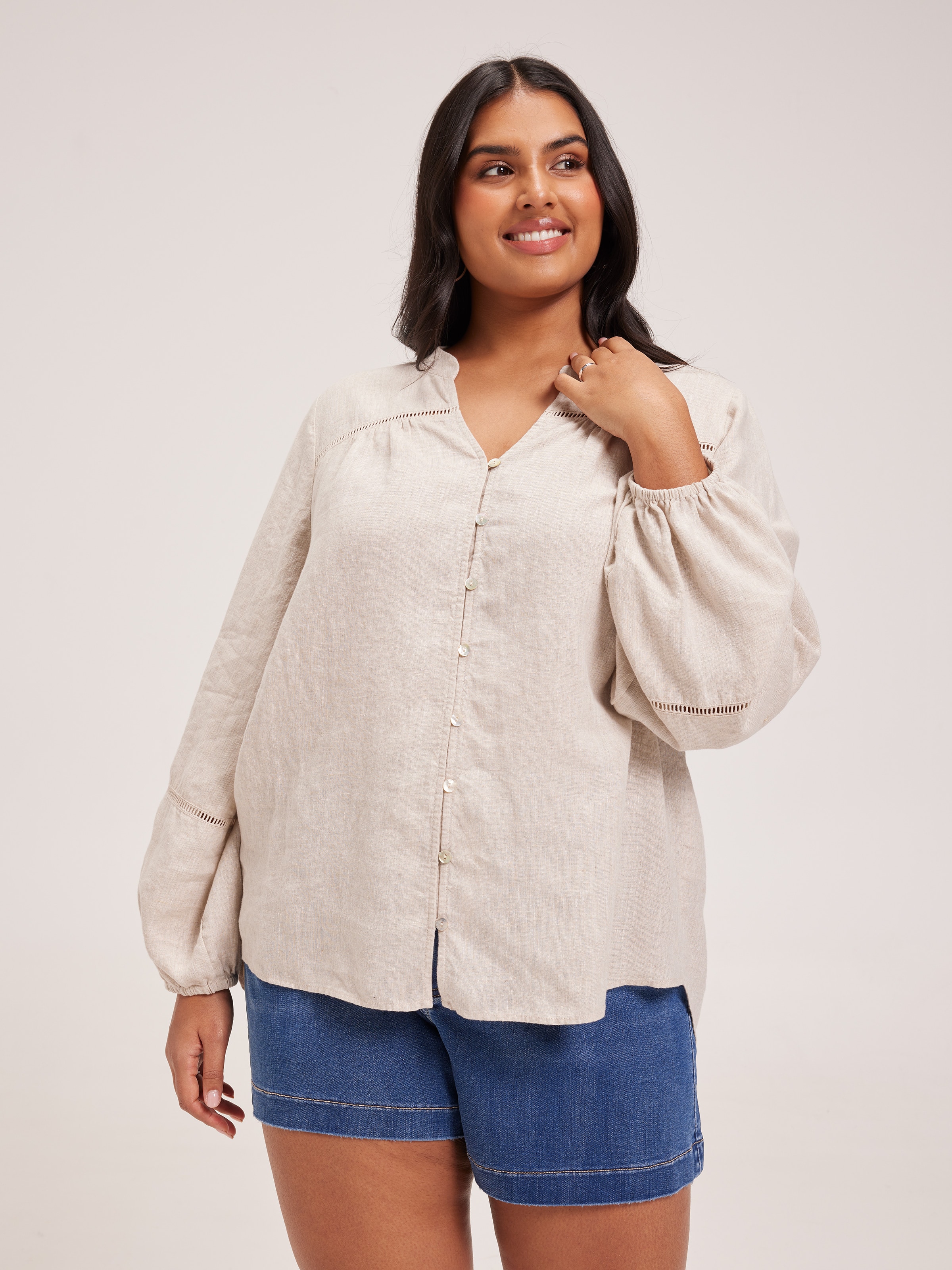 Curve Annabelle Linen Shirt