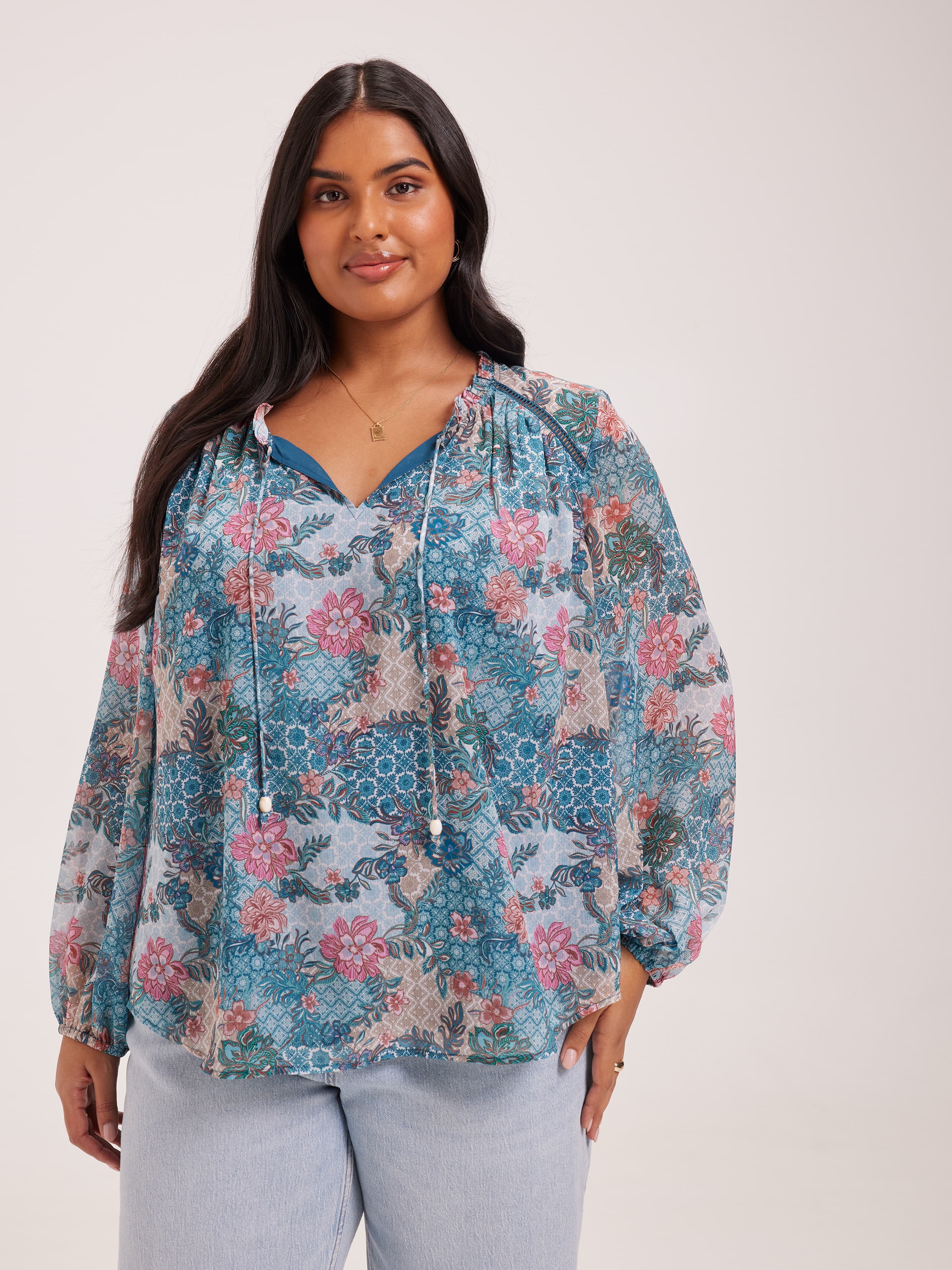 Curve Savannah Floaty Blouse