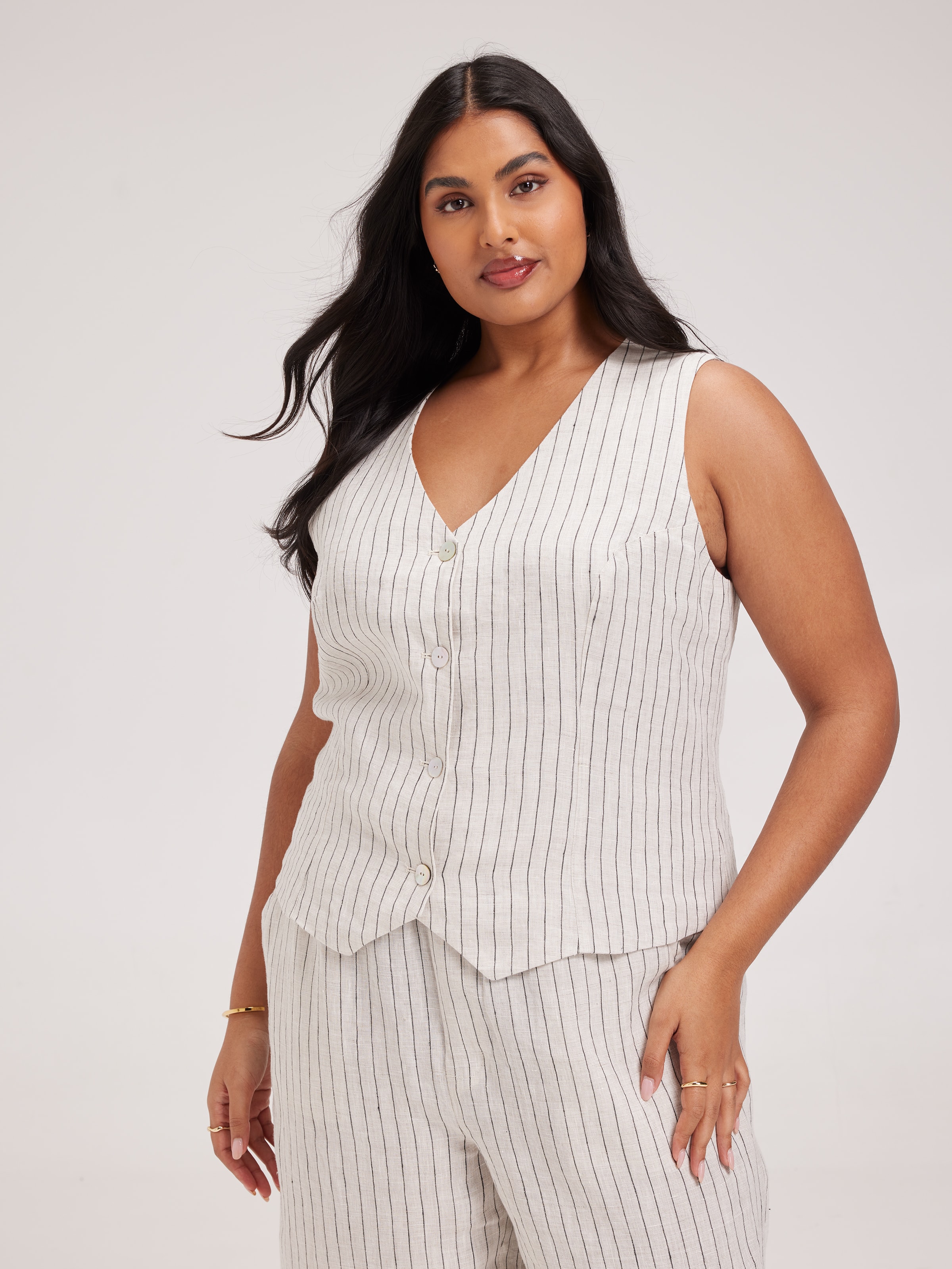 Curve Sadie Linen Vest