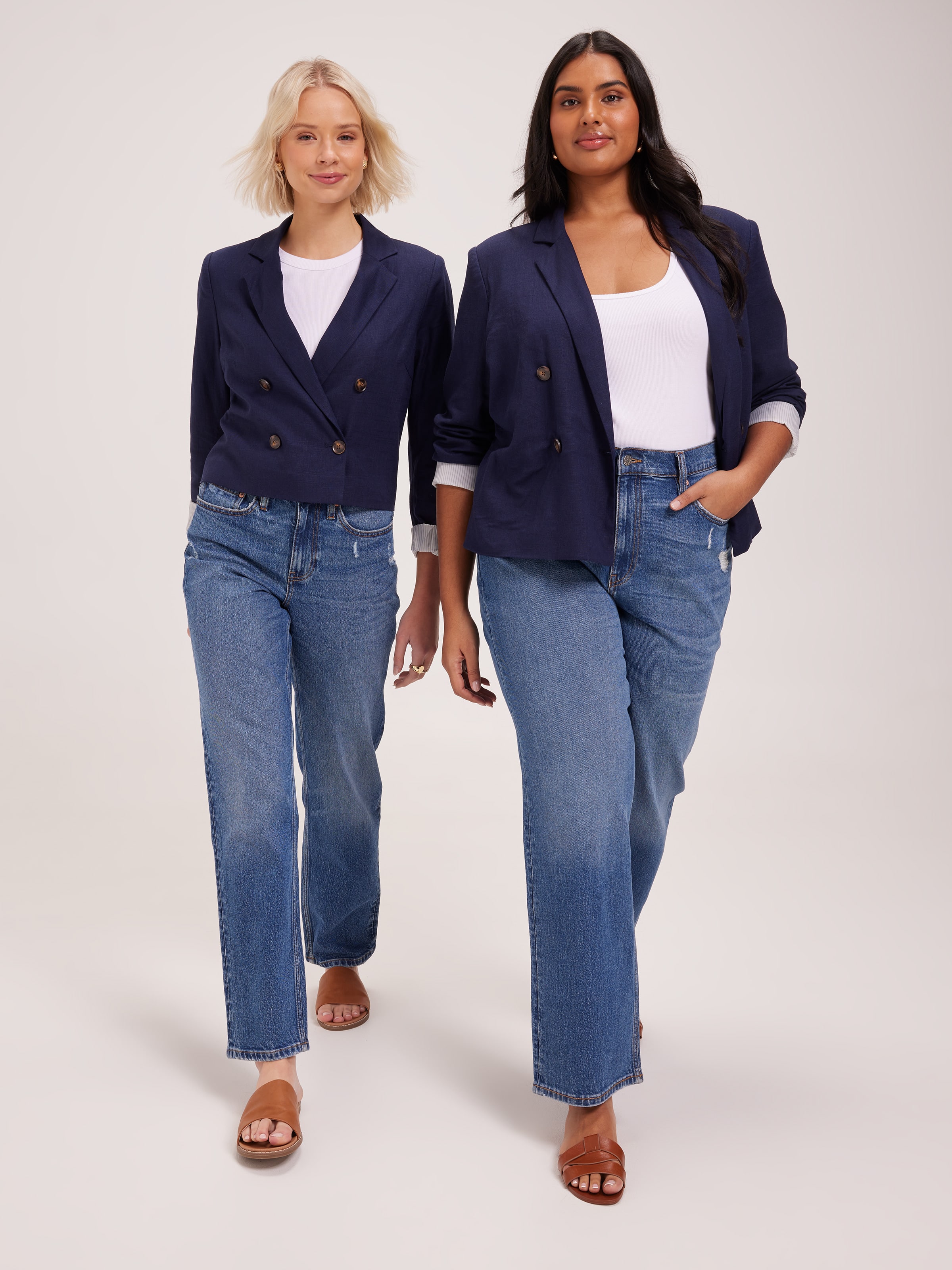 Curve Rose Cropped Blazer