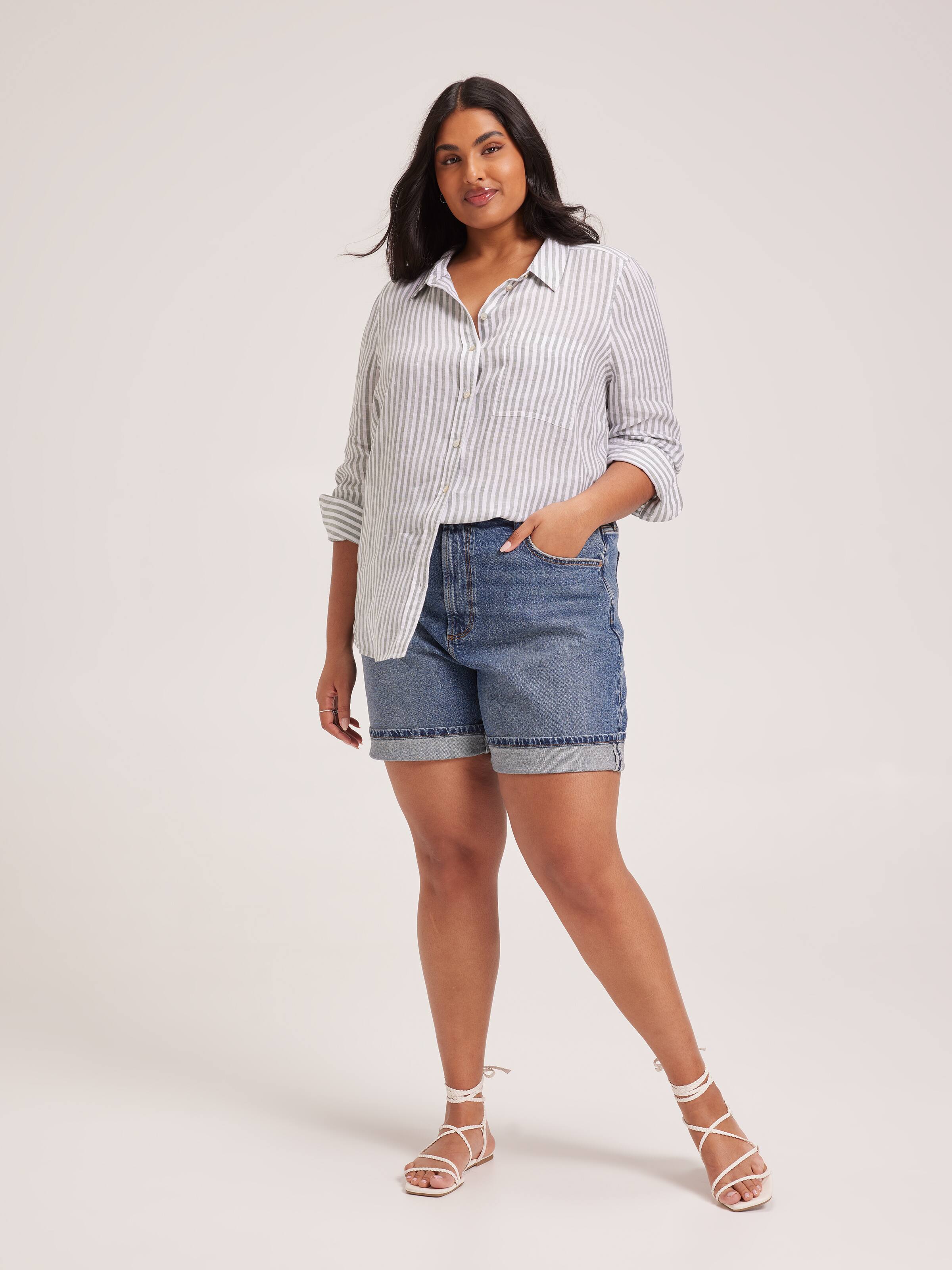 Curve Mandy Linen Shirt