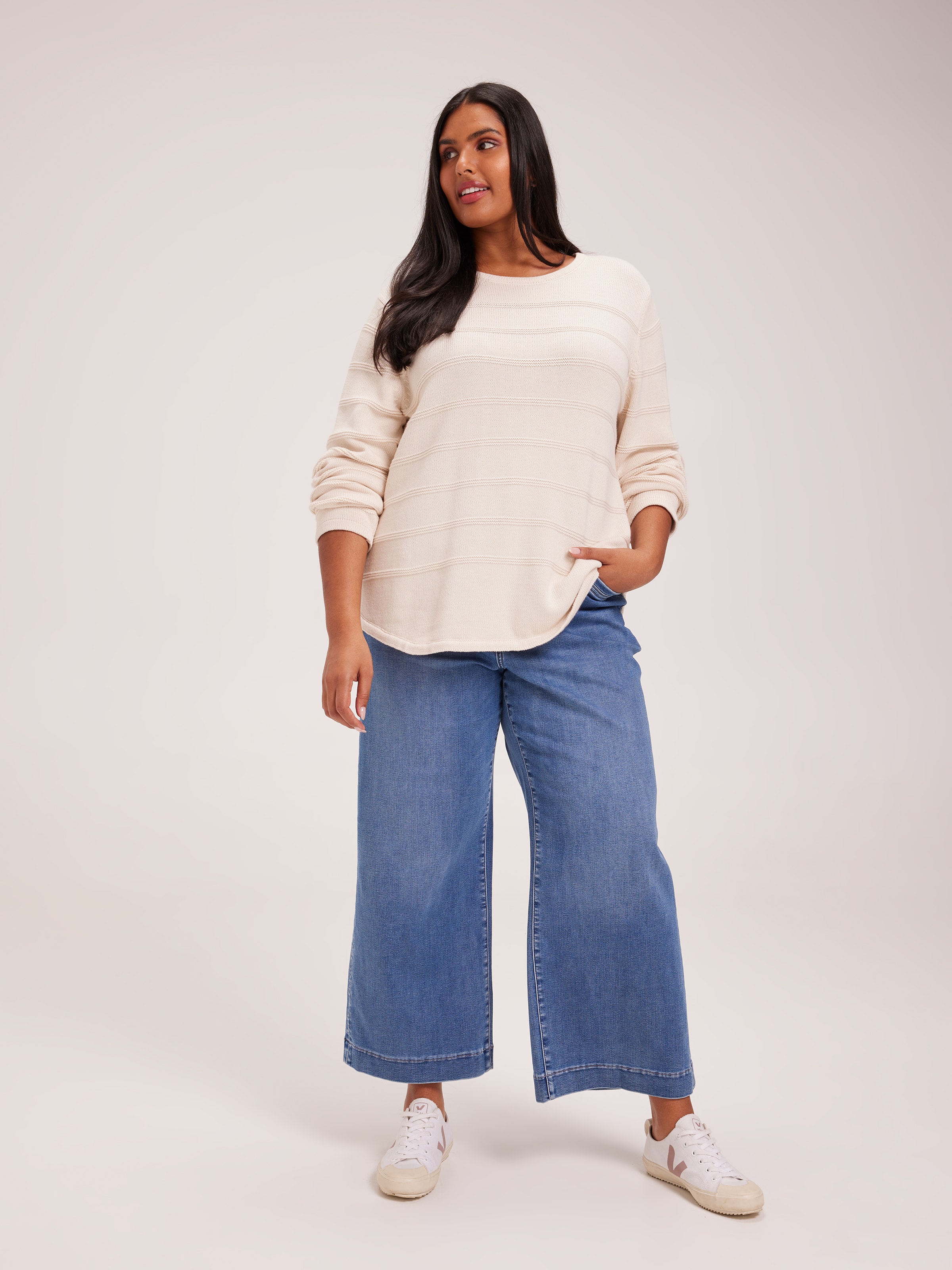 Curve Amelia Textured Pullover