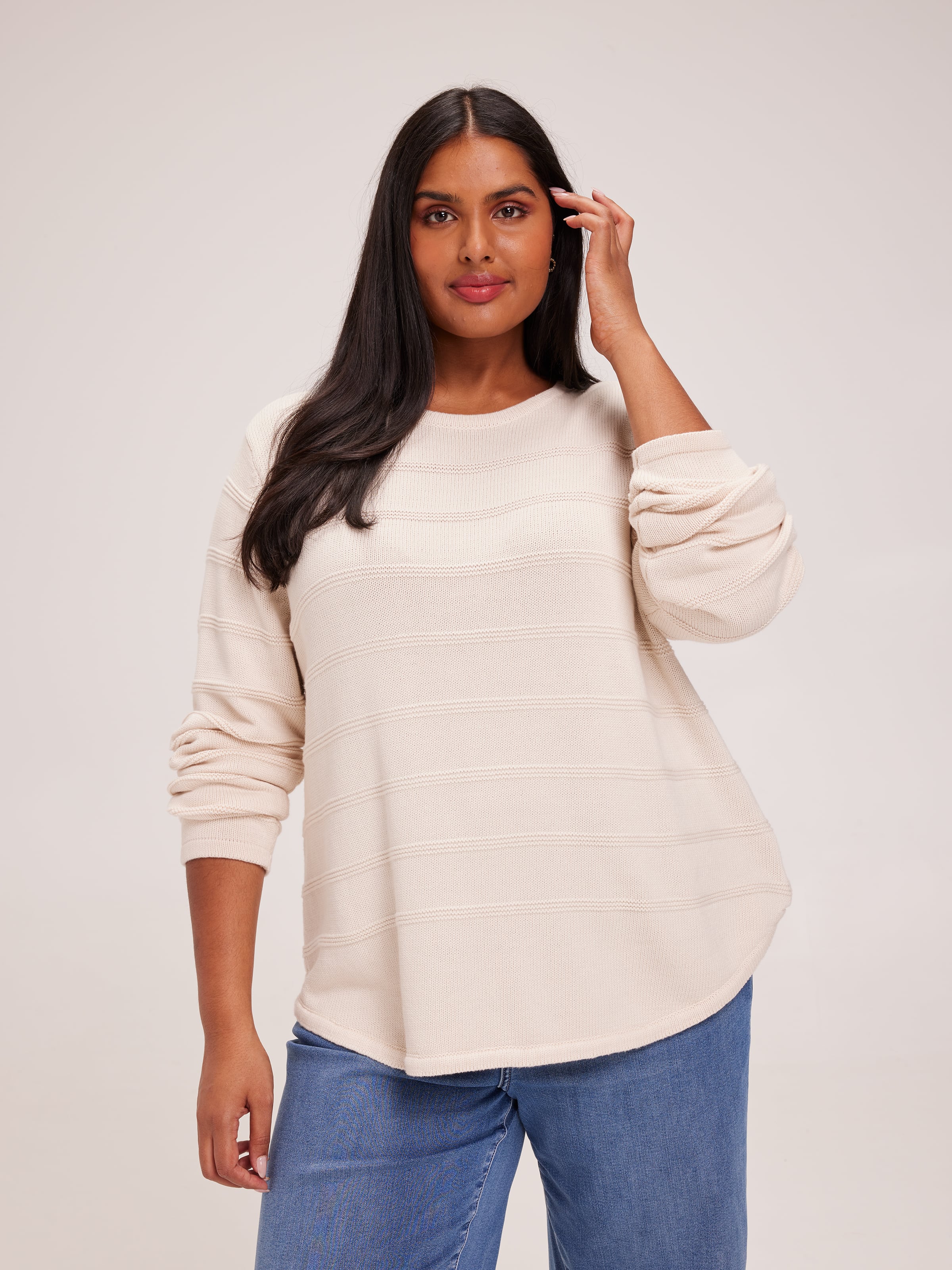 Curve Amelia Textured Pullover
