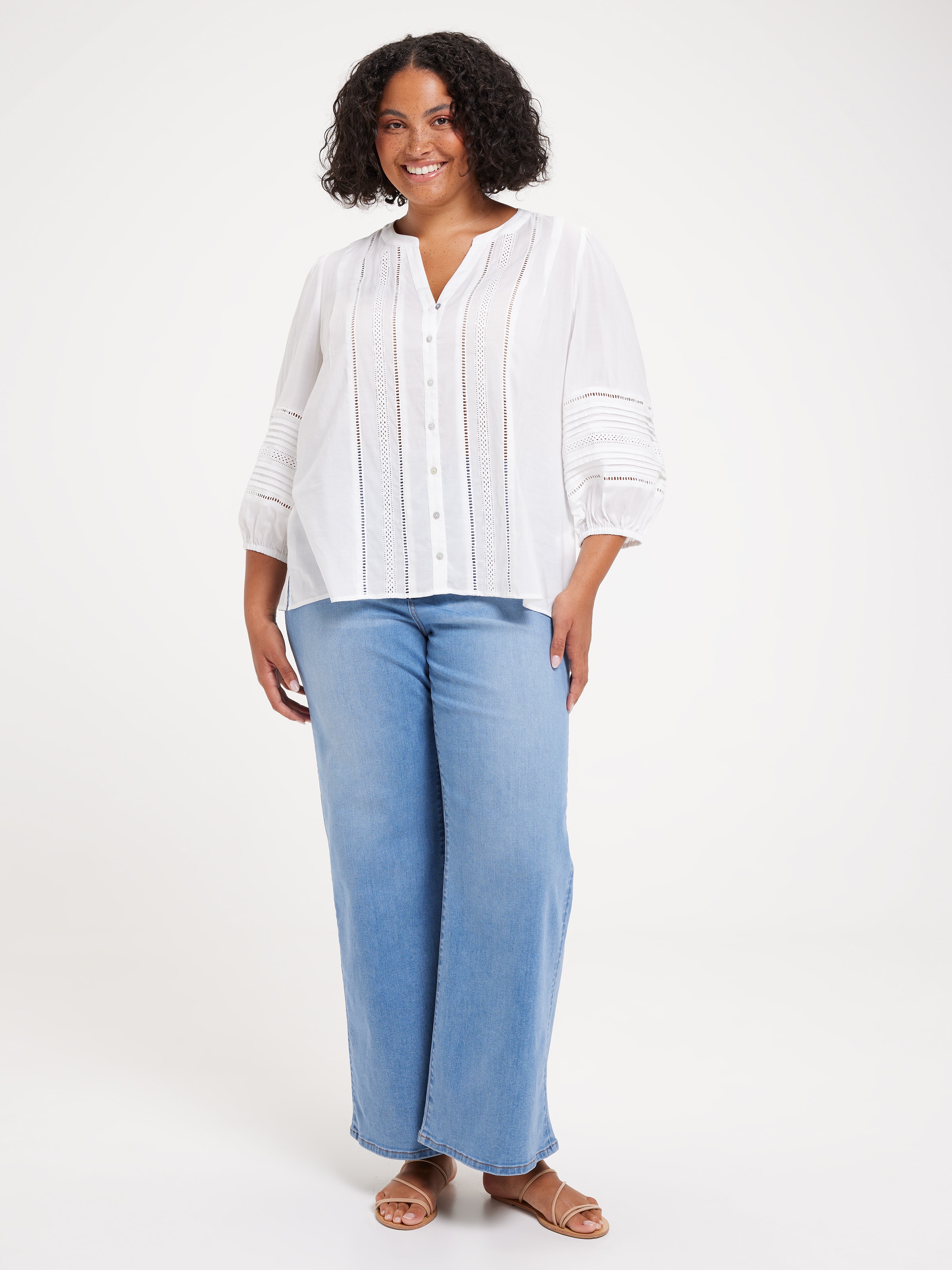 Curve Dallas Lace Trim Top