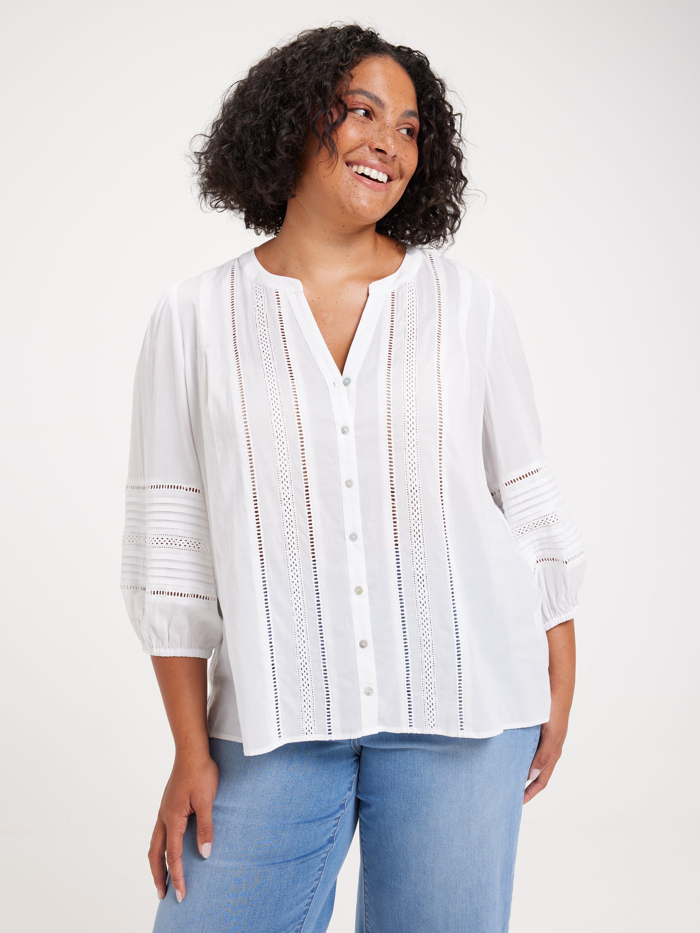 Curve Dallas Lace Trim Top