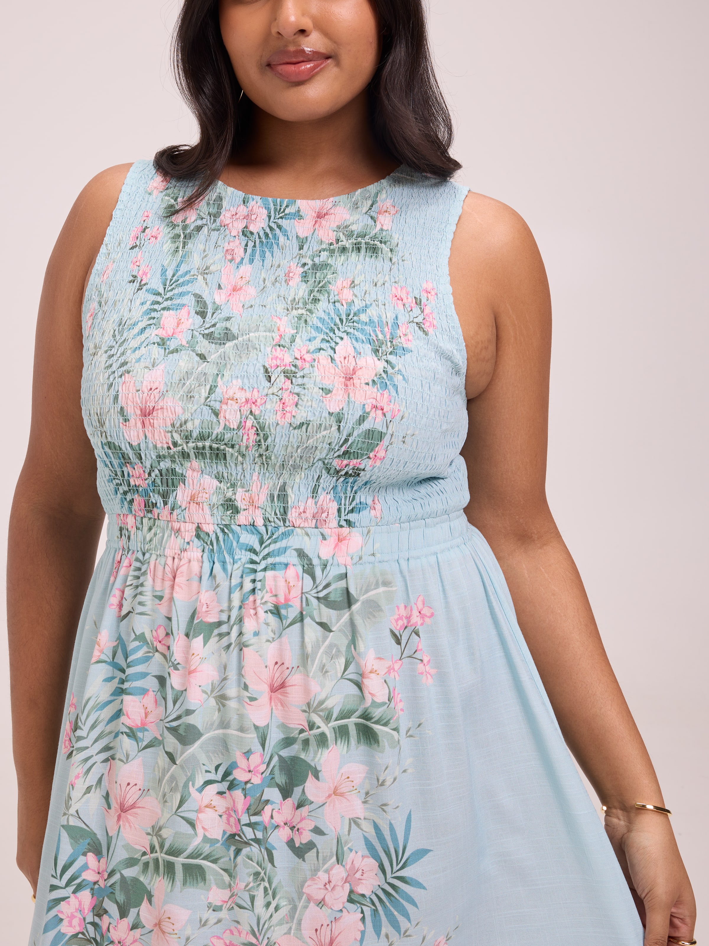 Curve Harper Shirred Dress