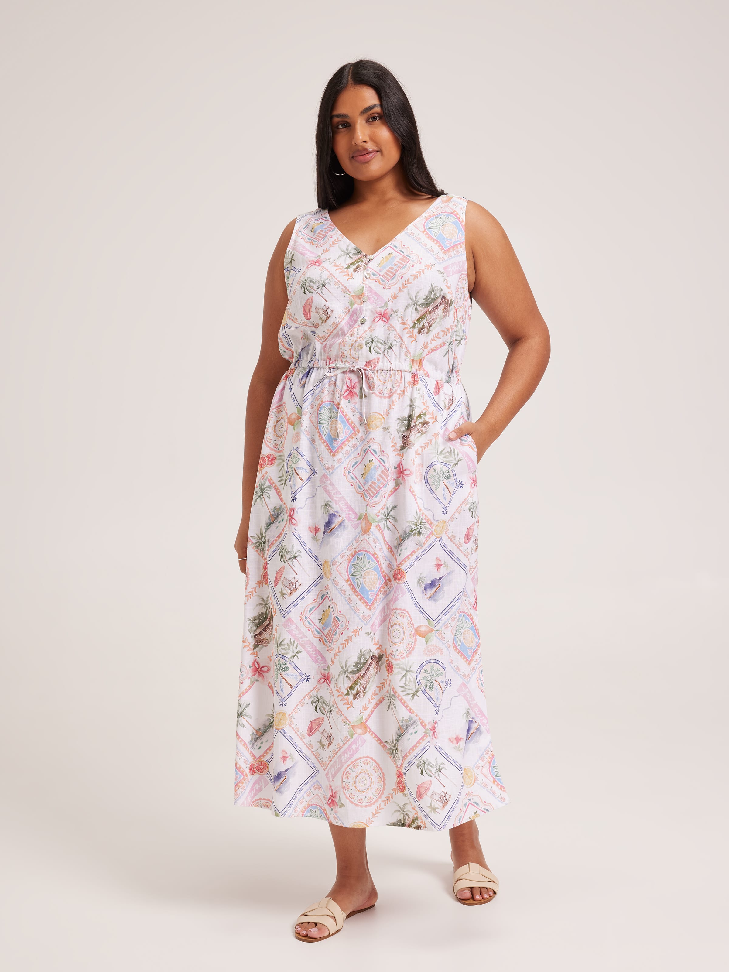 Curve Jade V-Neck Dress