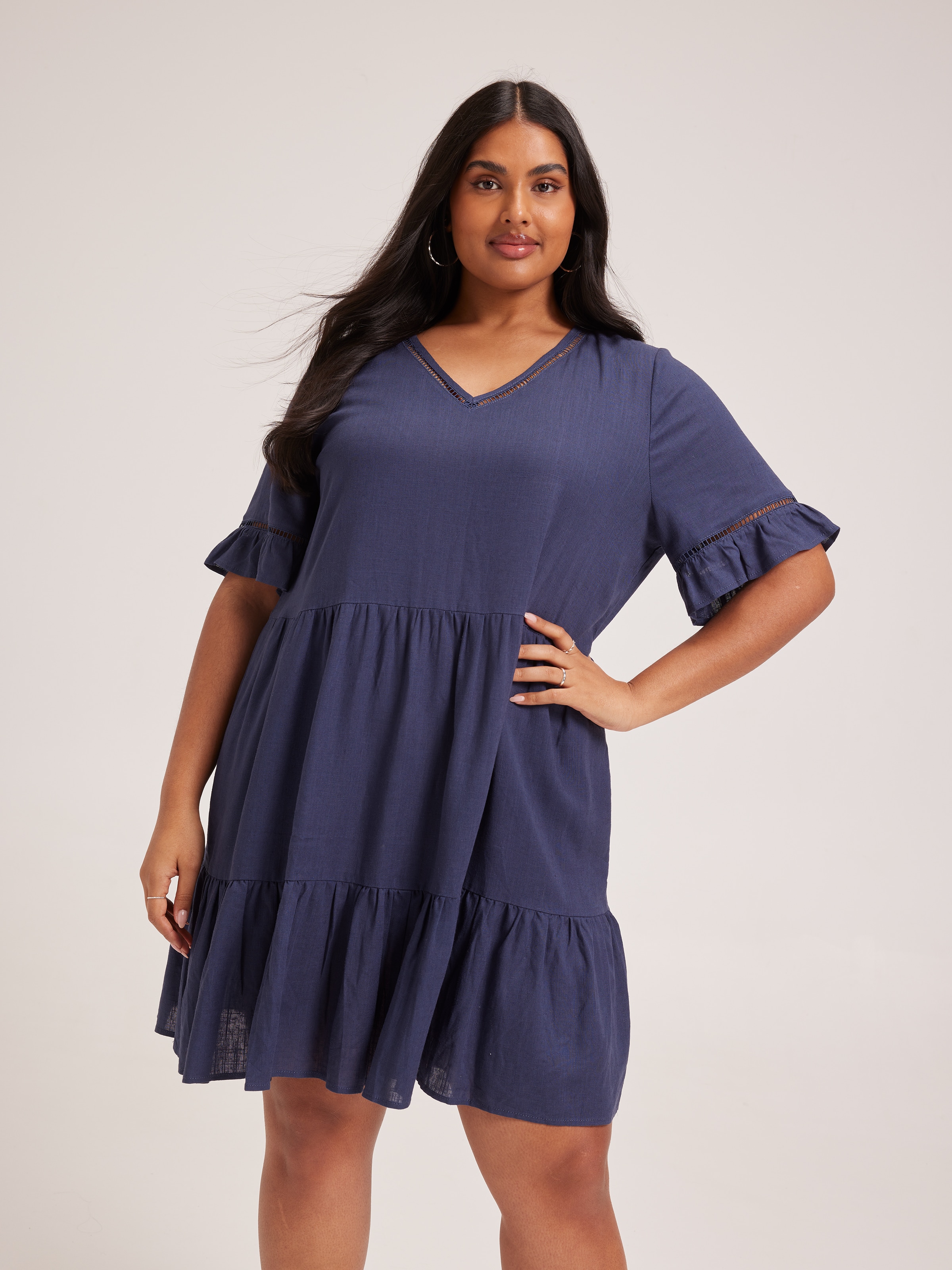 Curve Willow Flutter Sleeve Dress