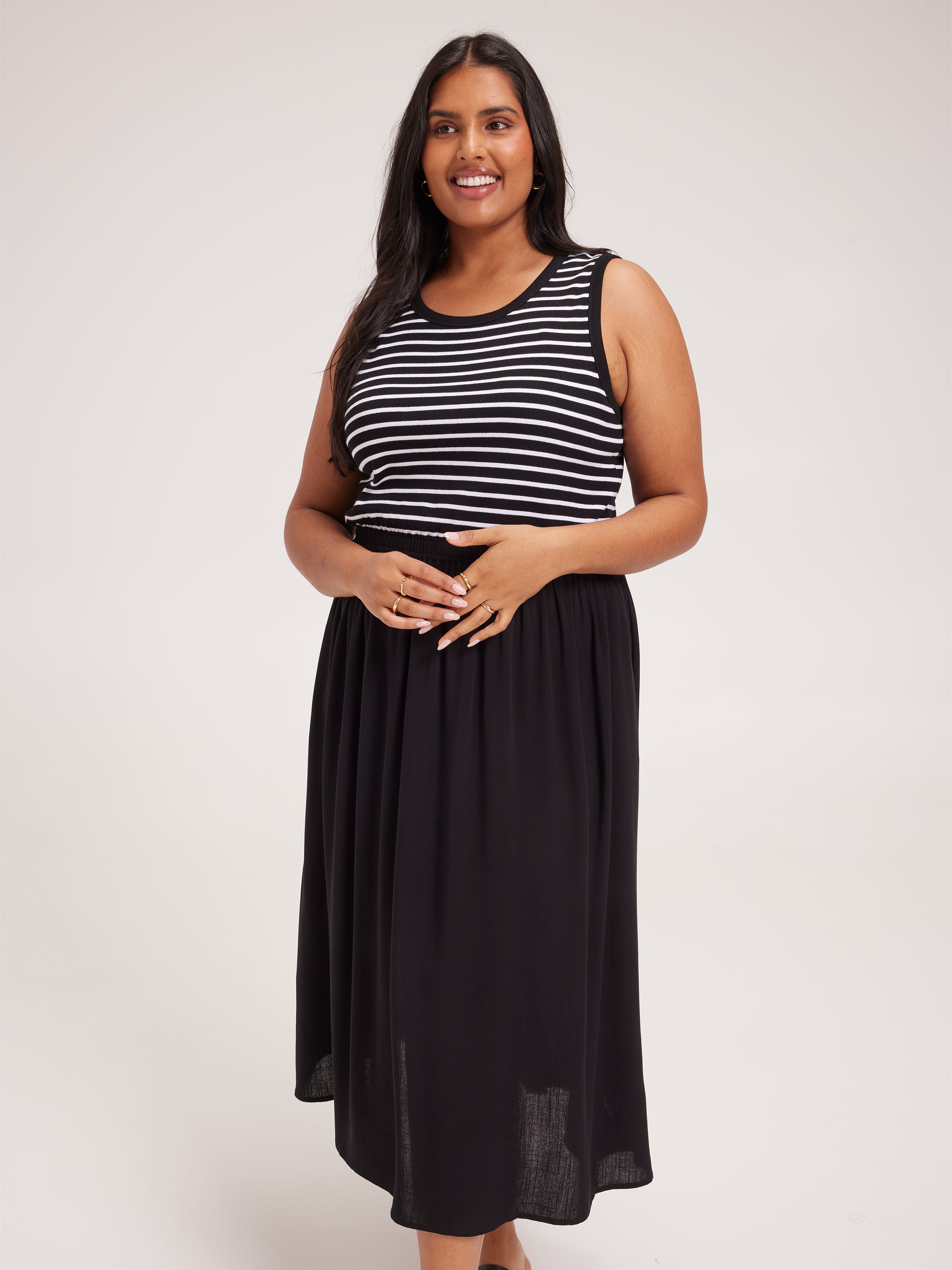 Curve Kylie Knit Combo Dress