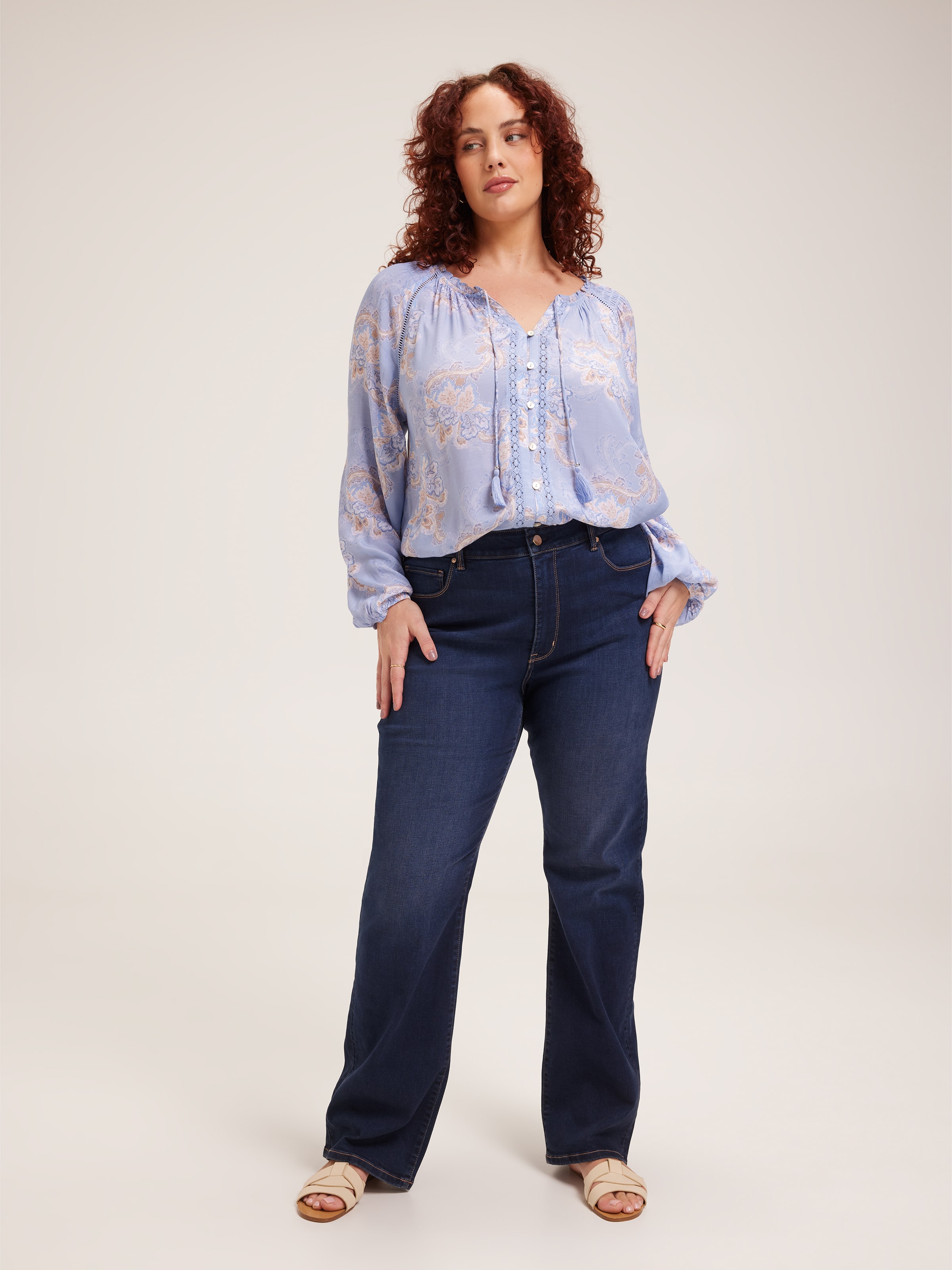 Curve Dolly Lace Insert Blouse