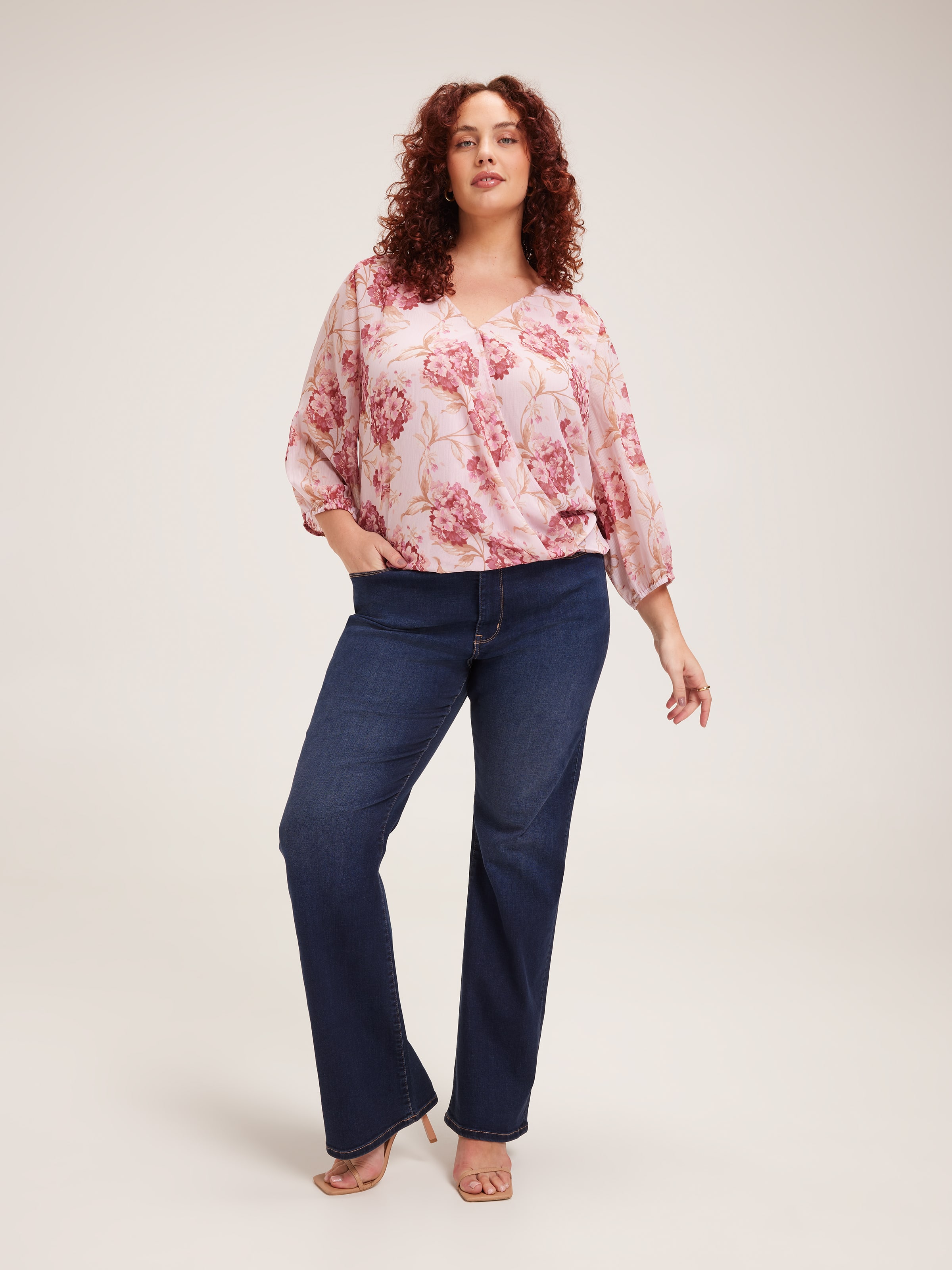 Curve Clementine Wrap Front Blouse