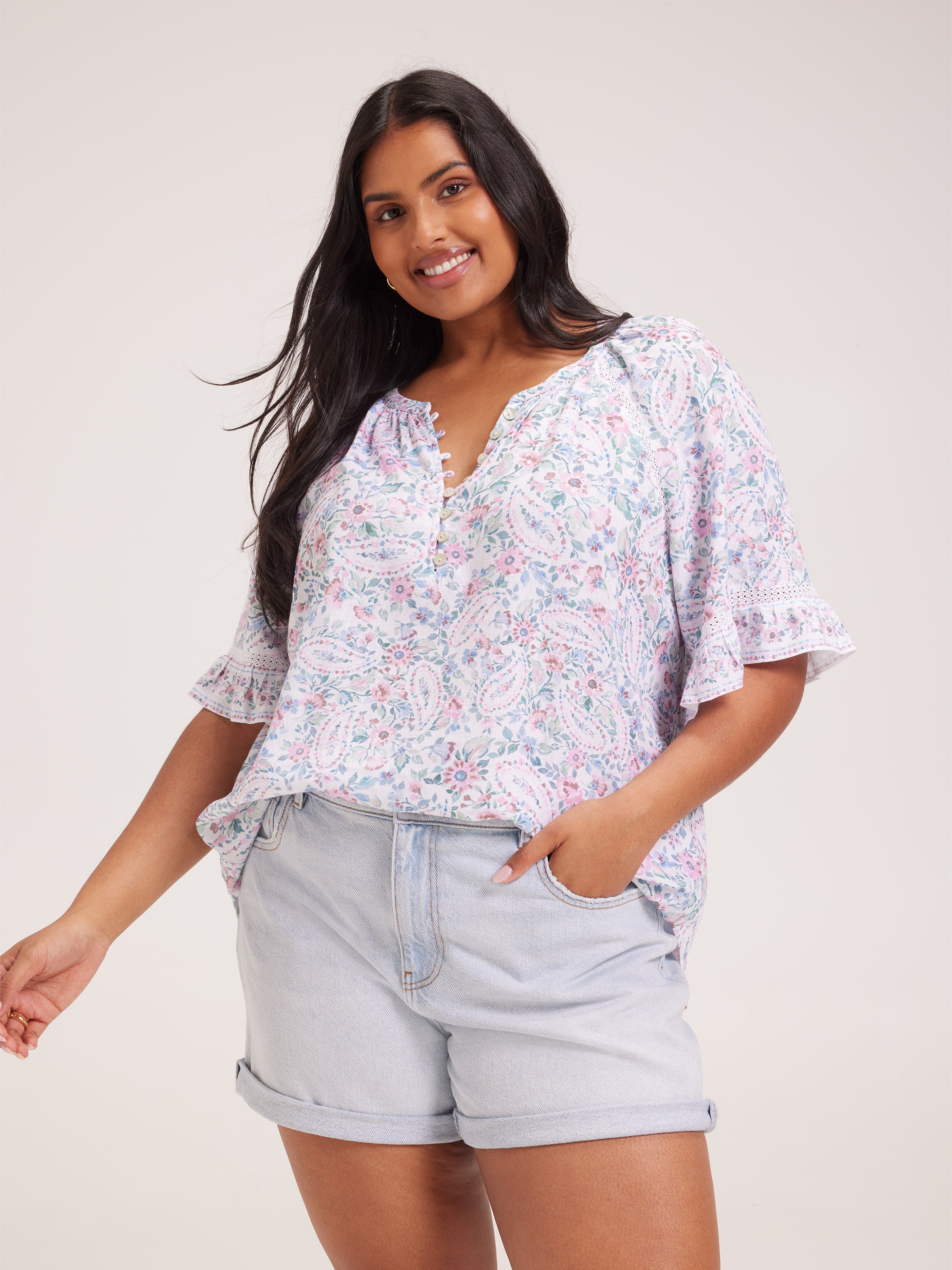 Curve Sydney Placket Front Top