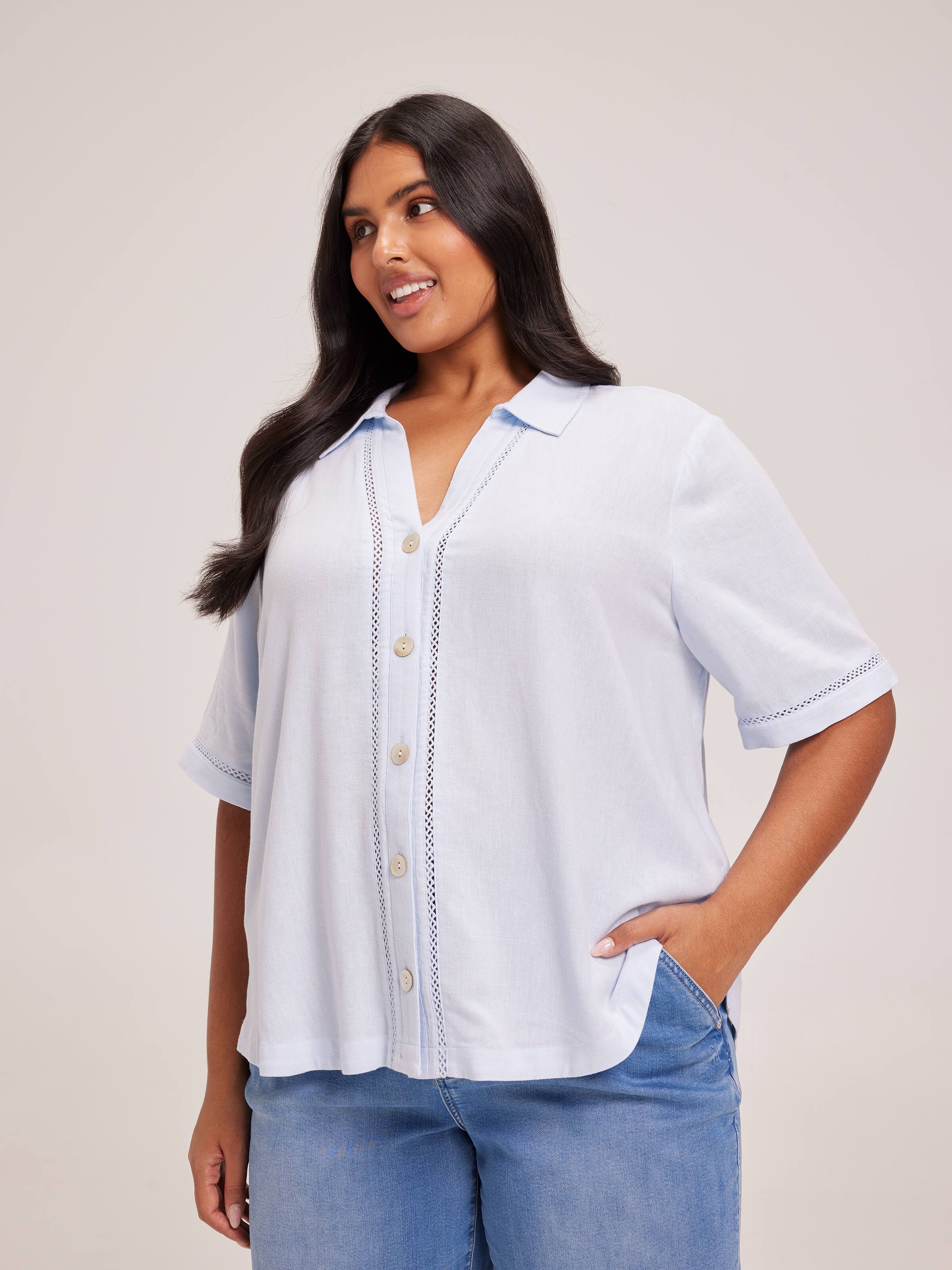 Curve Nova Lace Insert Shirt