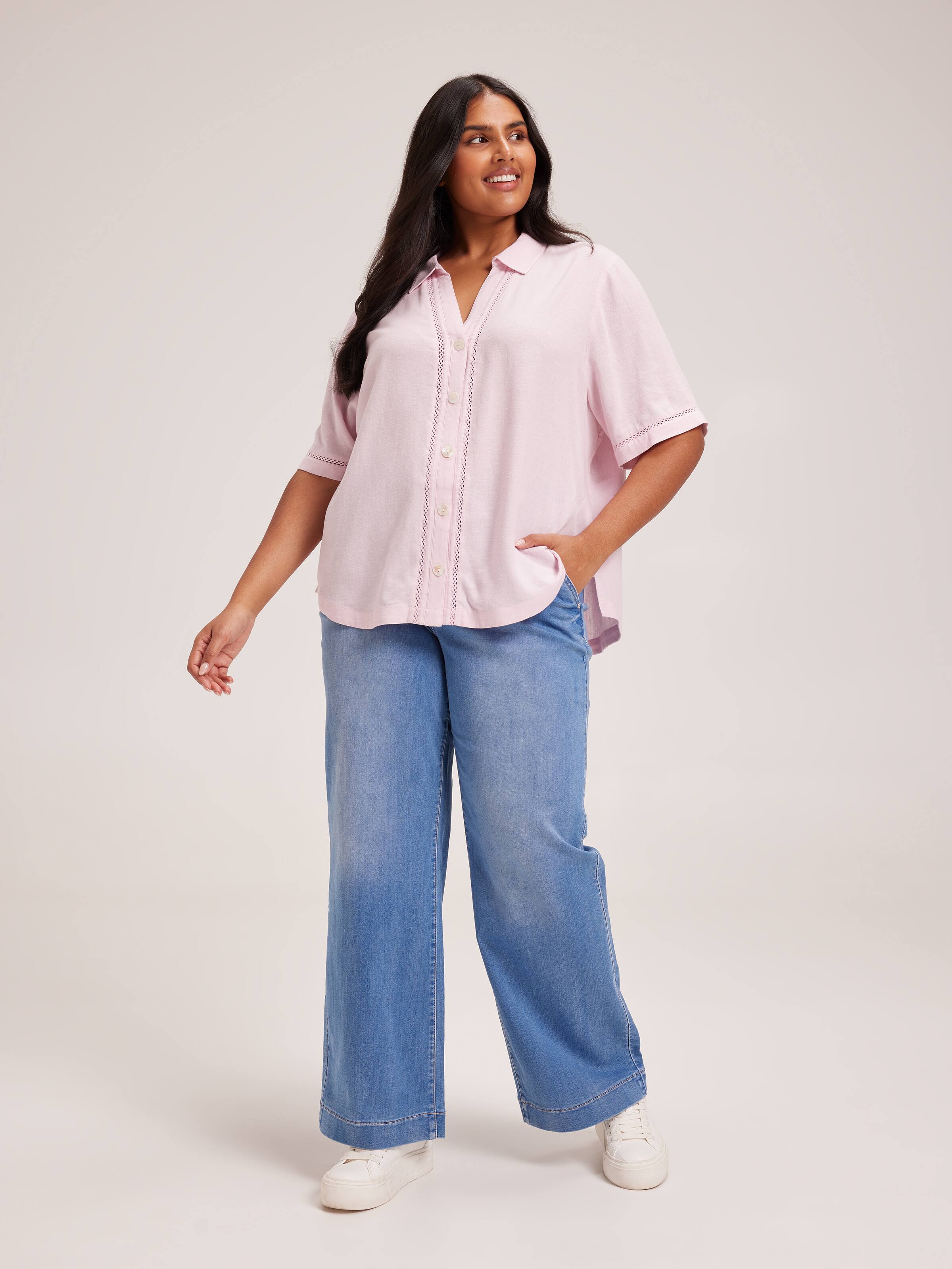 Curve Nova Lace Insert Shirt