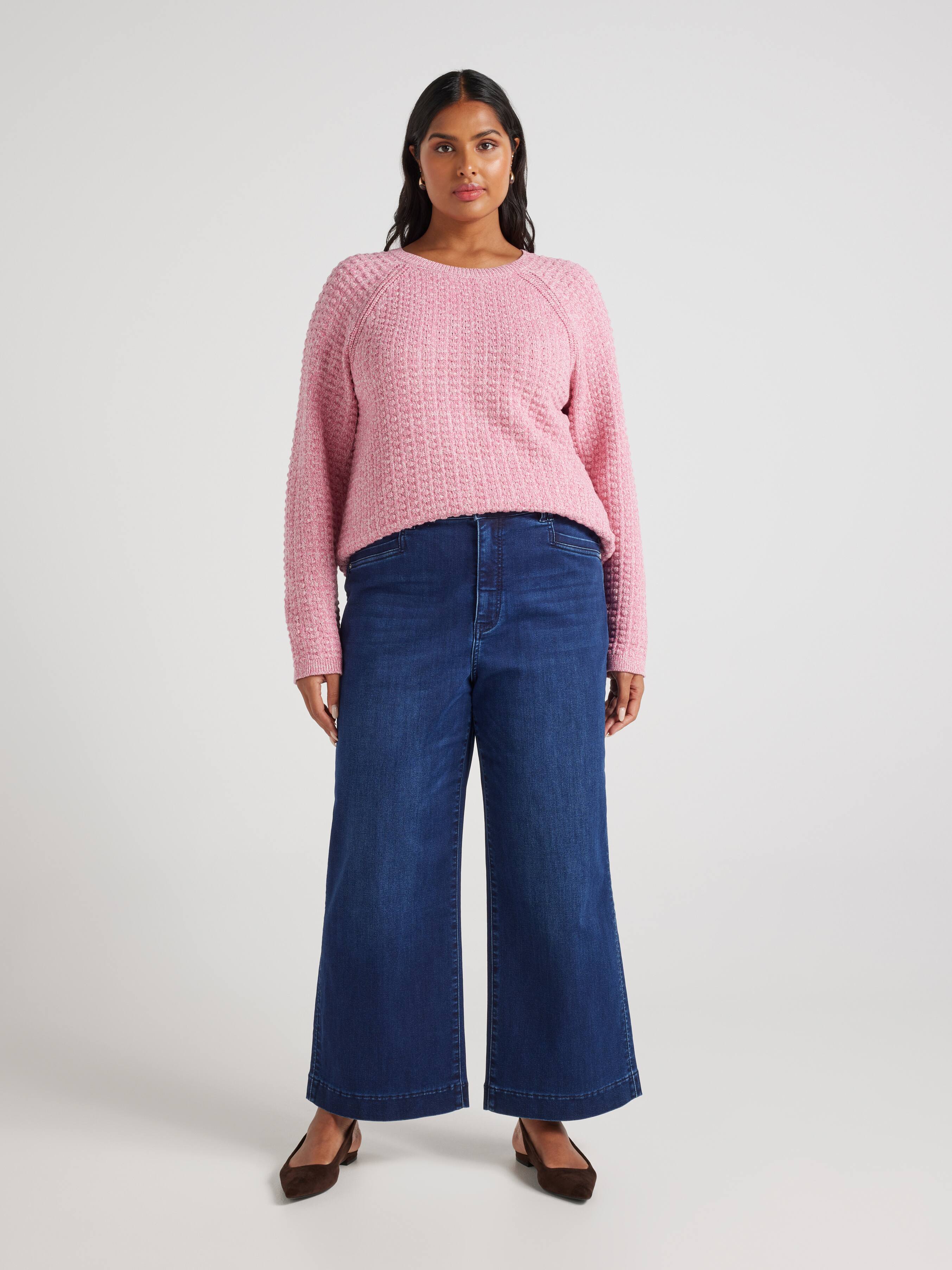 Curve Stella Popcorn Knit Pullover