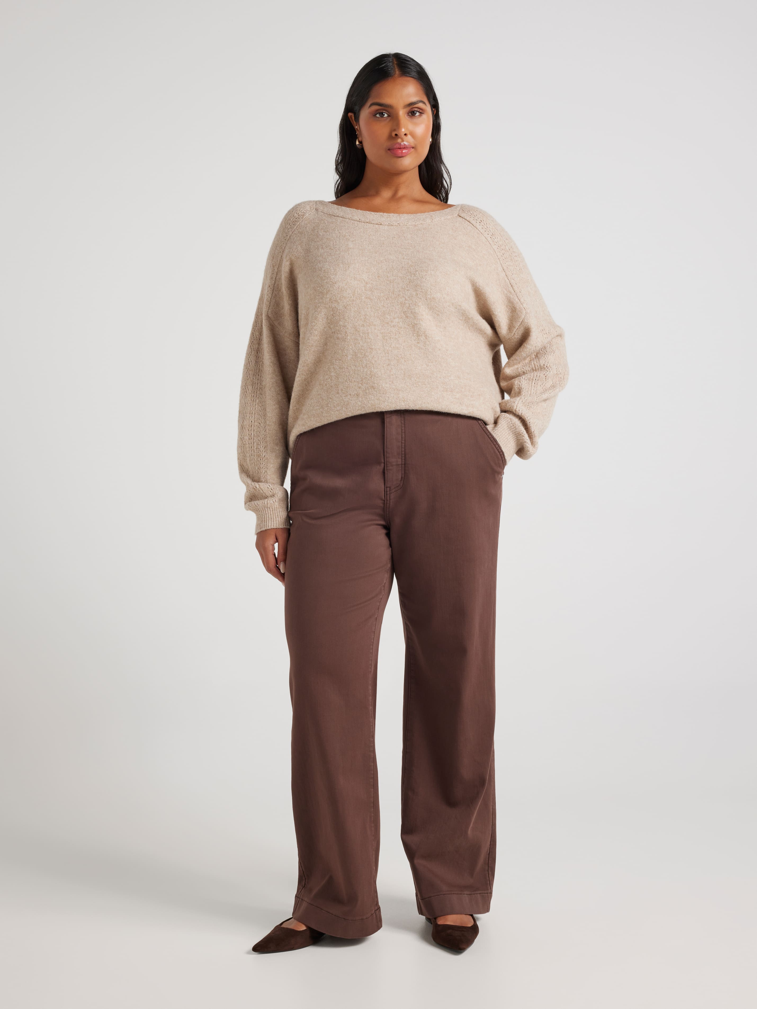 Curve Dana Lace Boat Neck Pullover