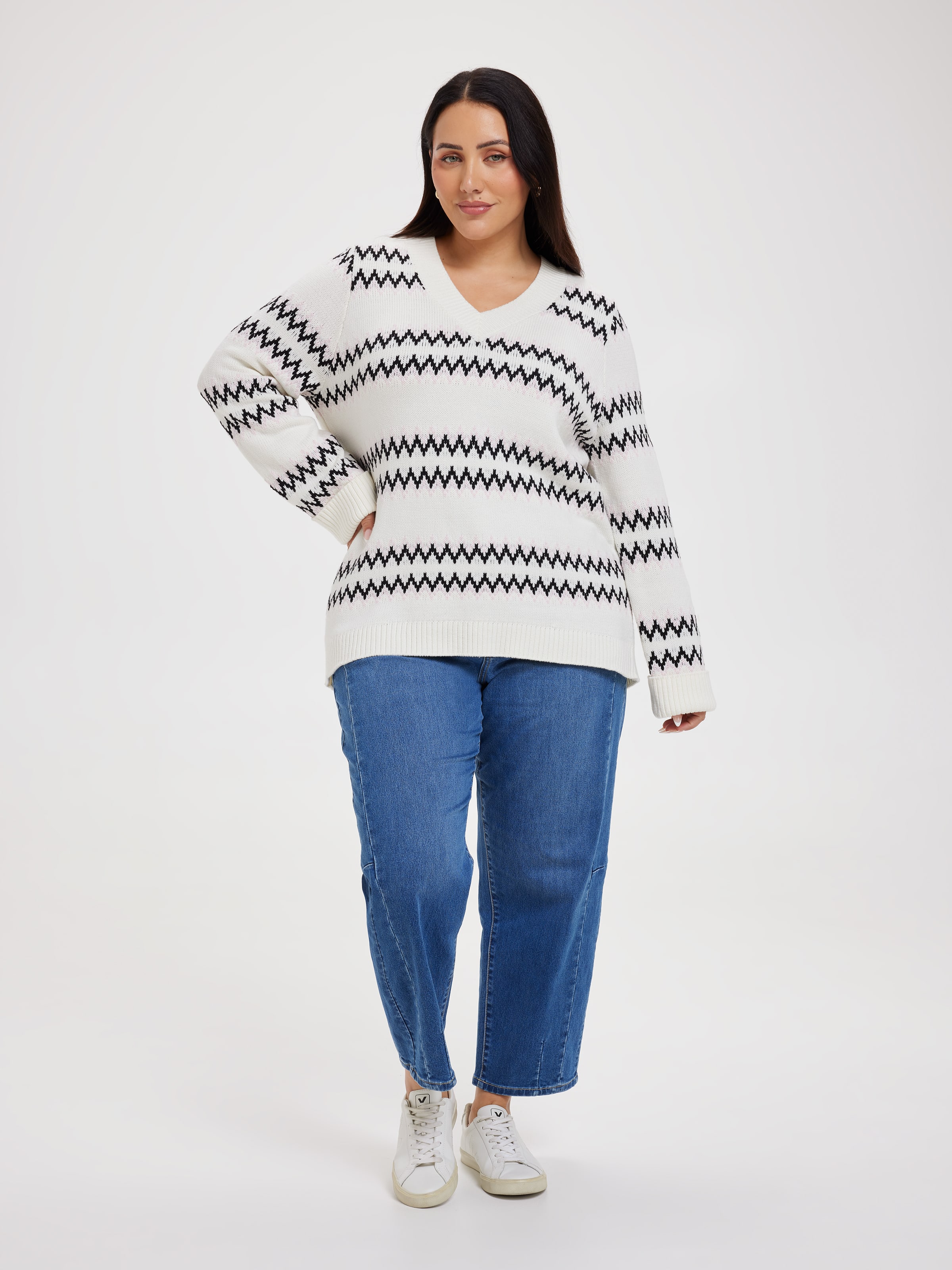 Curve Dakota V Neck Pullover