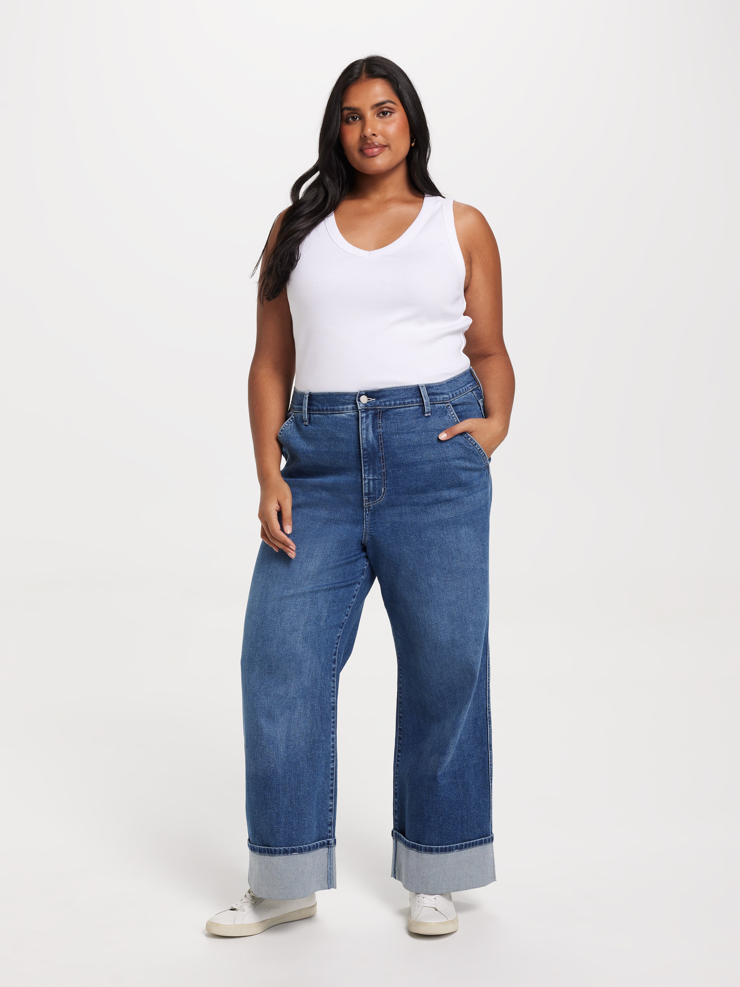Curve Kaia V Neck Rib Tank