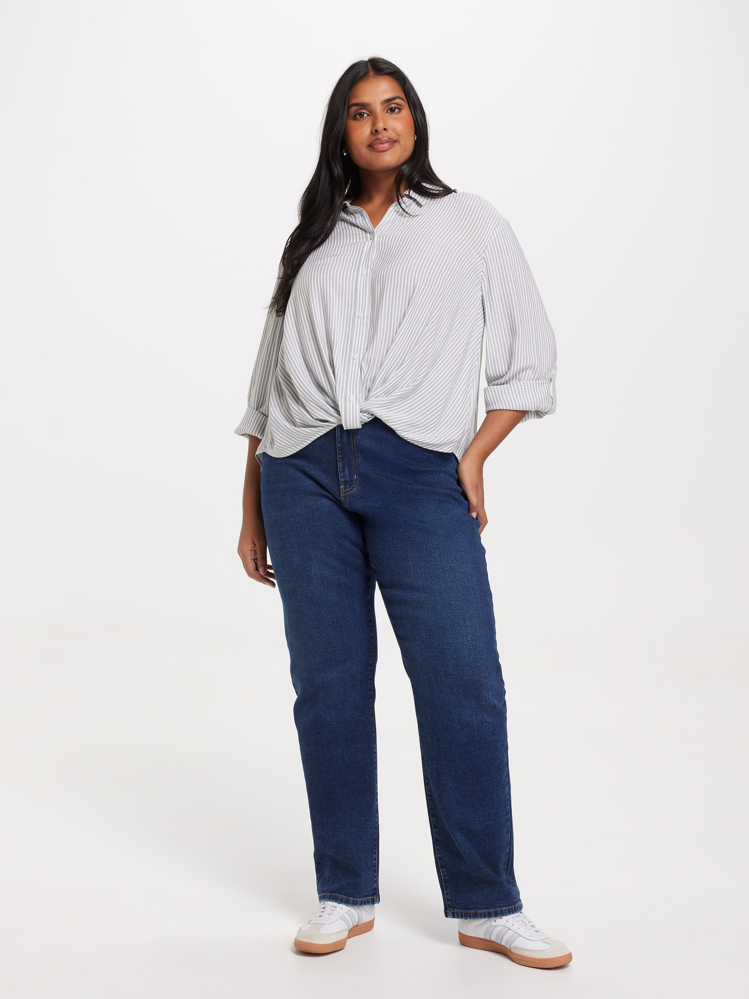 Curve Harper Long Sleeve Wrap Shirt