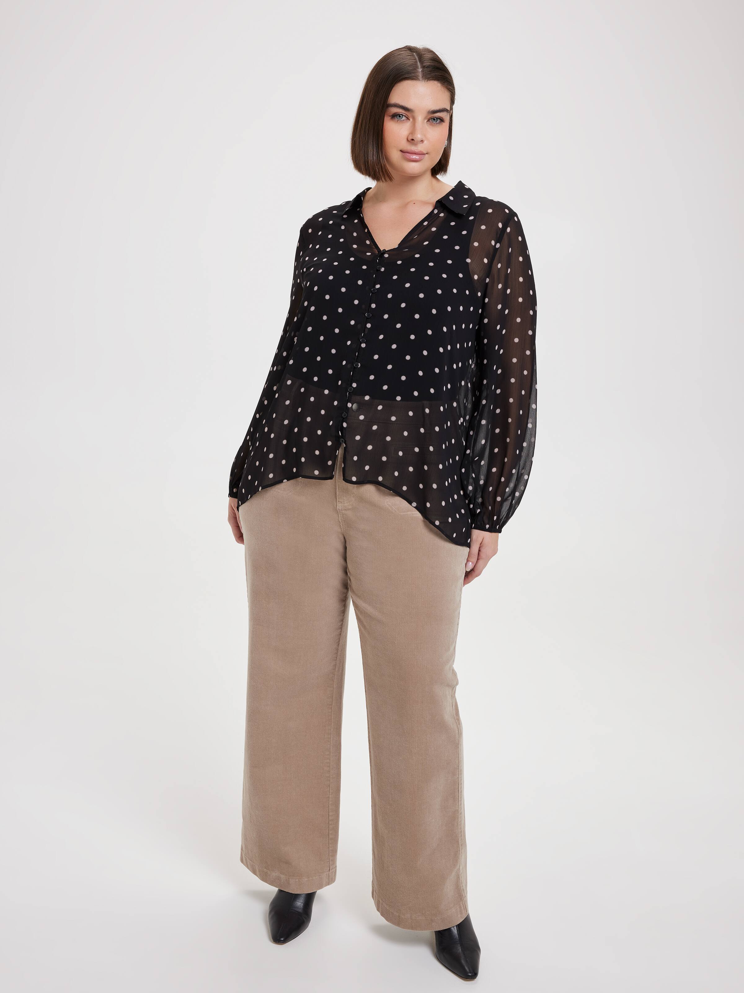 Curve Ada Button Through Blouse