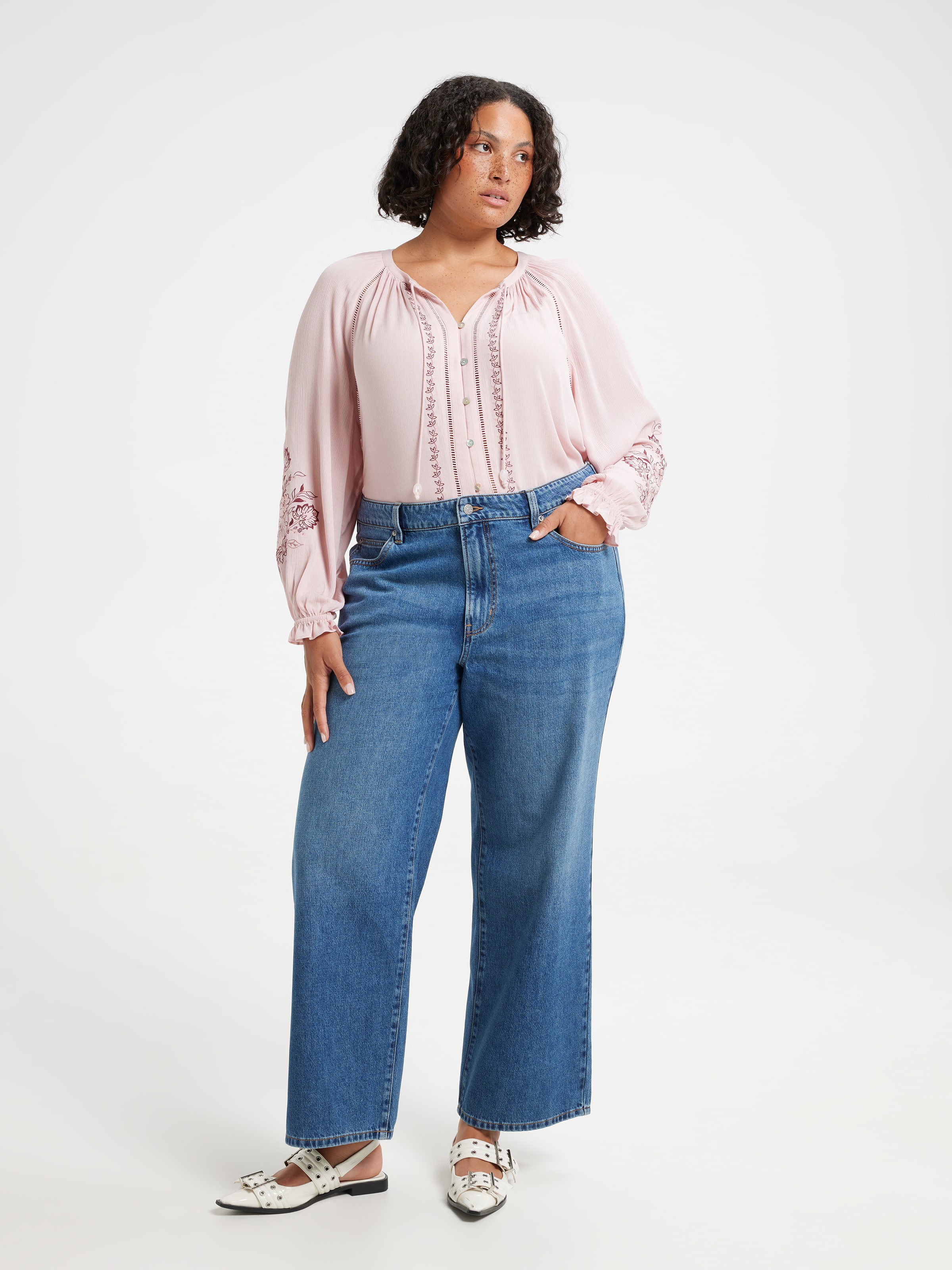 Curve Kingsley Embroidered Blouse