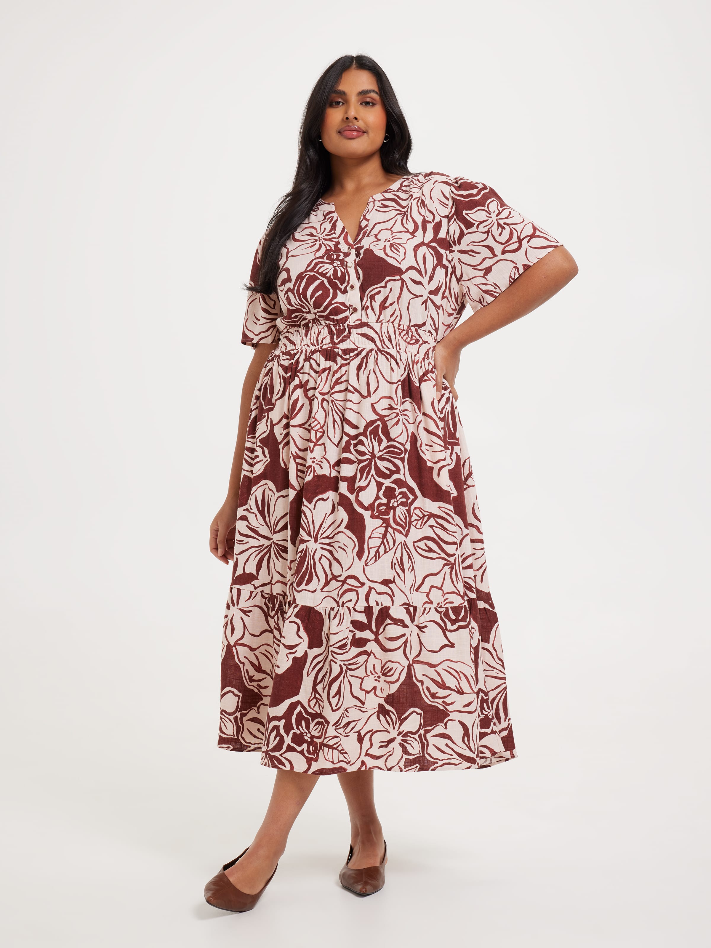 Curve Hermione Half Placket Dress