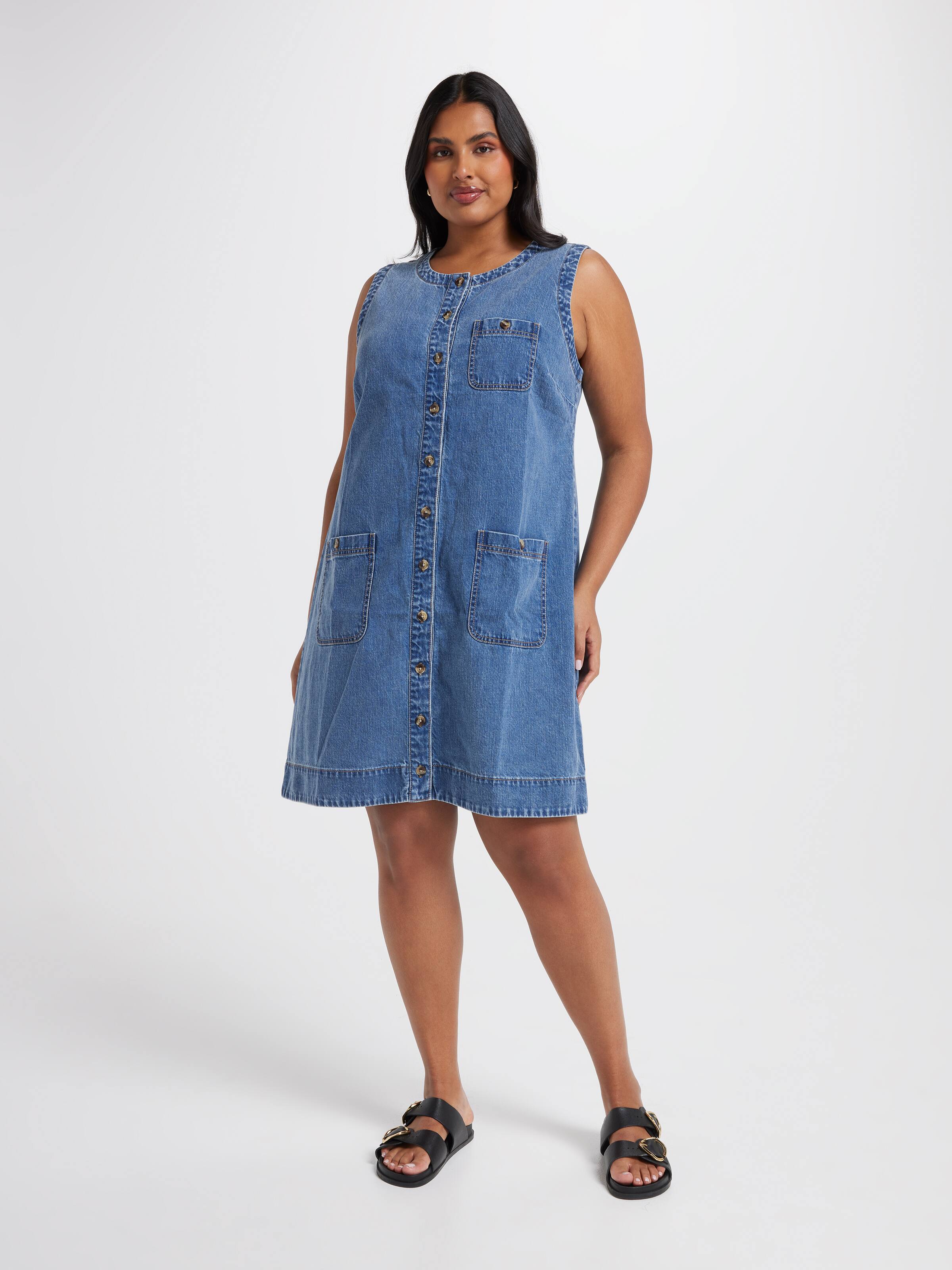 Curve Quinn Button Through Dress