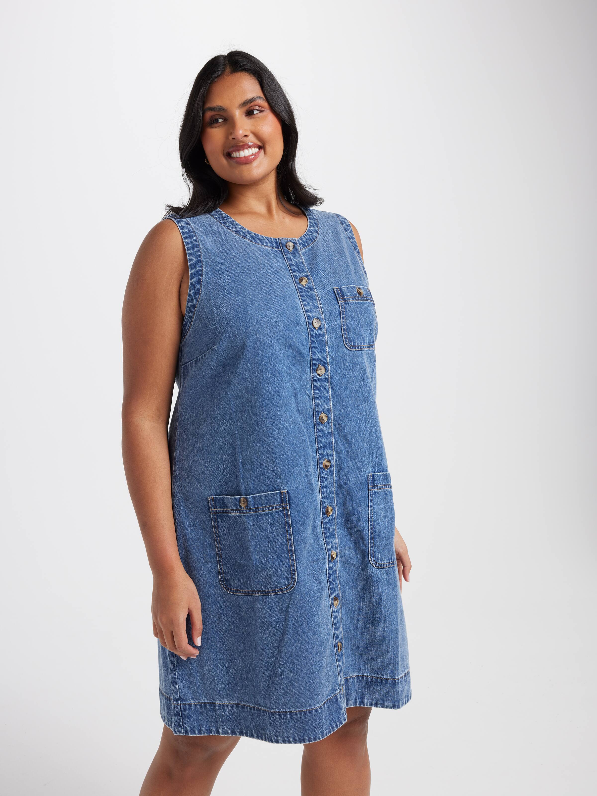 Curve Quinn Button Through Dress