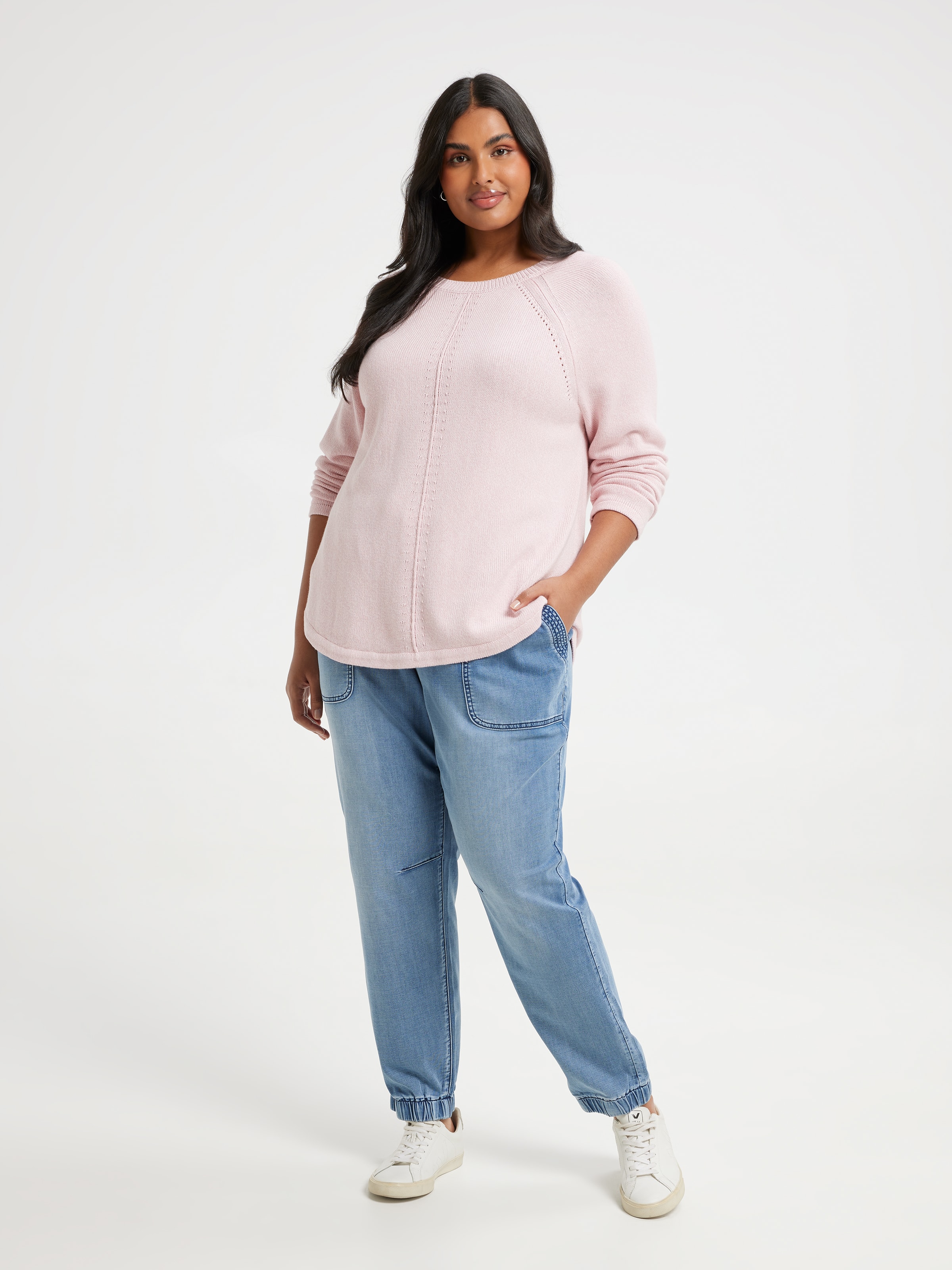 Curve Millie Scoop Hem Pullover