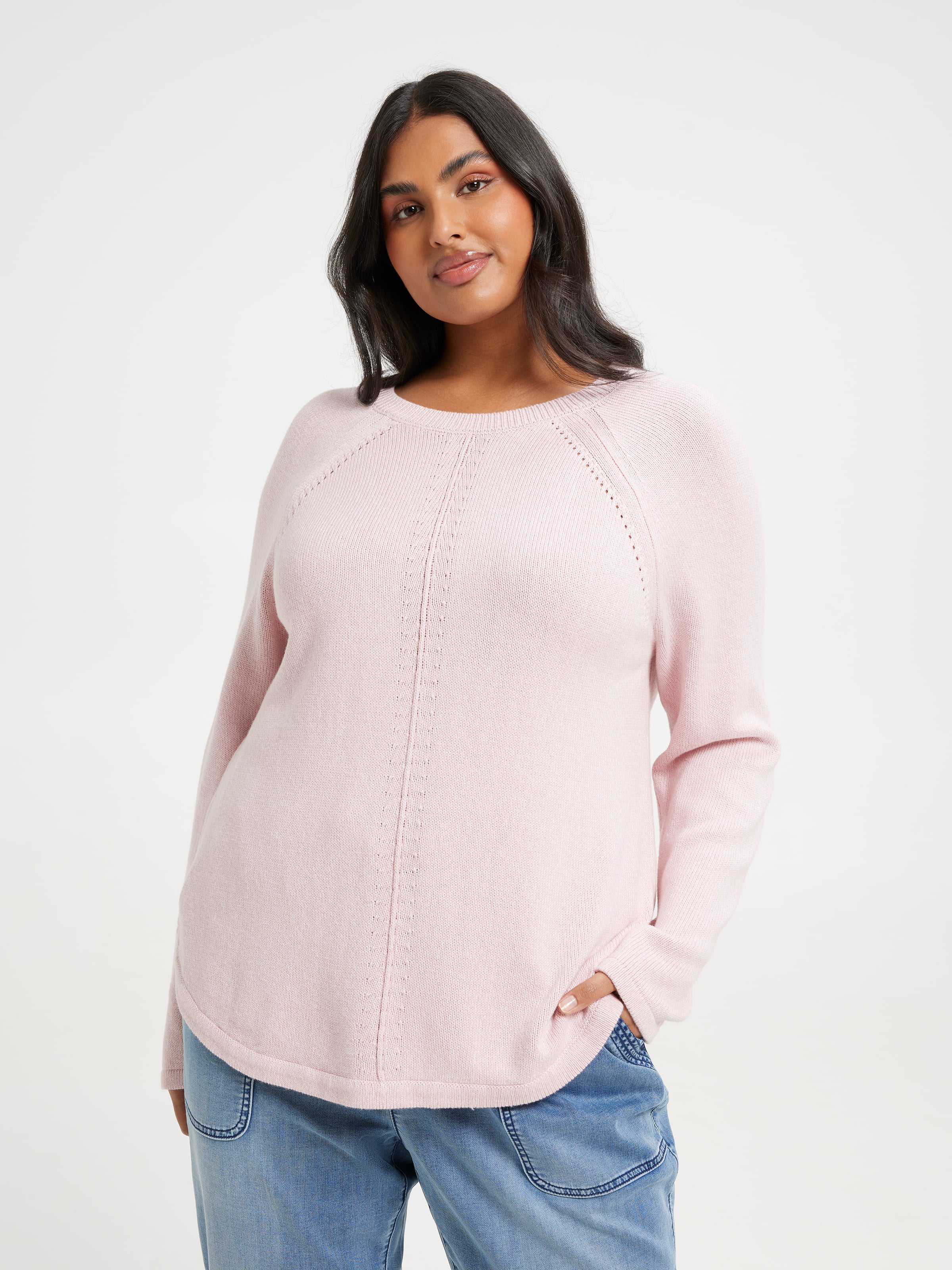 Curve Millie Scoop Hem Pullover