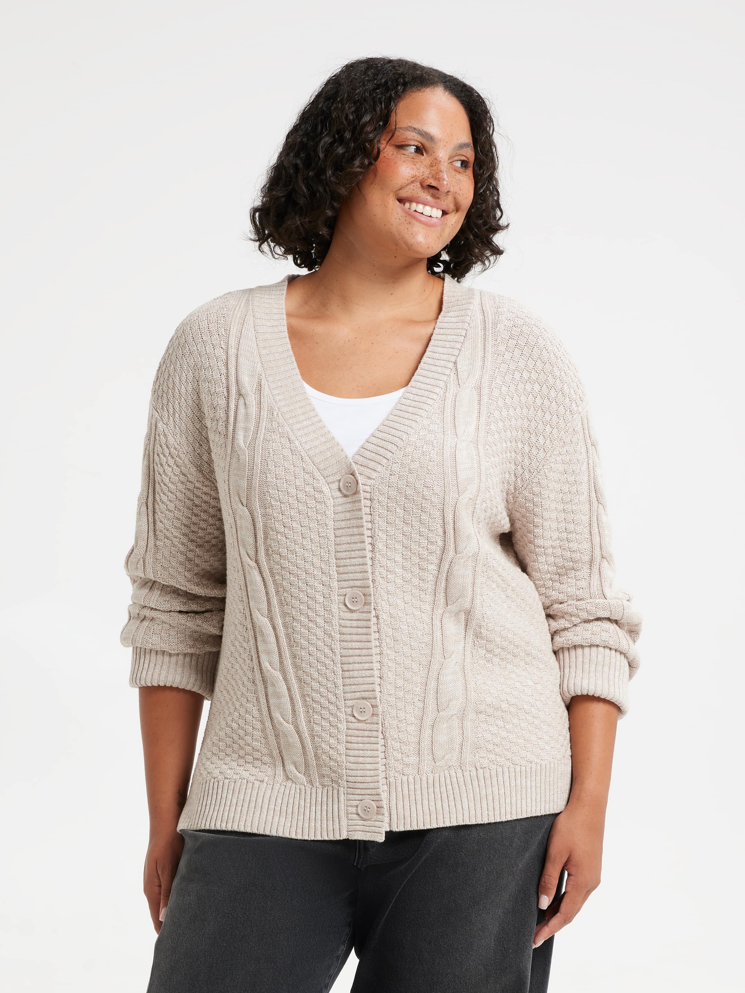 Curve Tabitha Cotton Cable Cardi