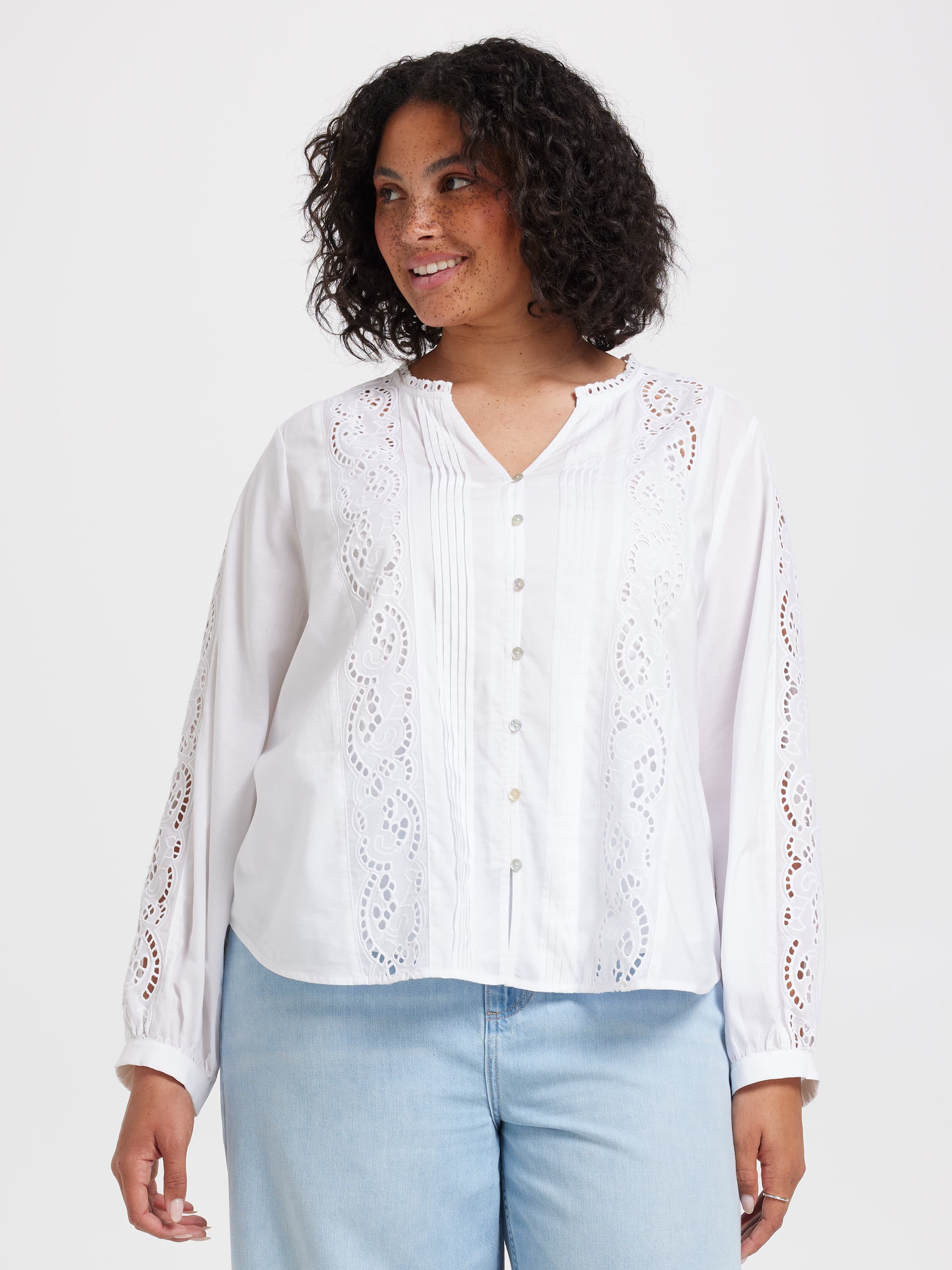Jamie Lace Insert Blouse