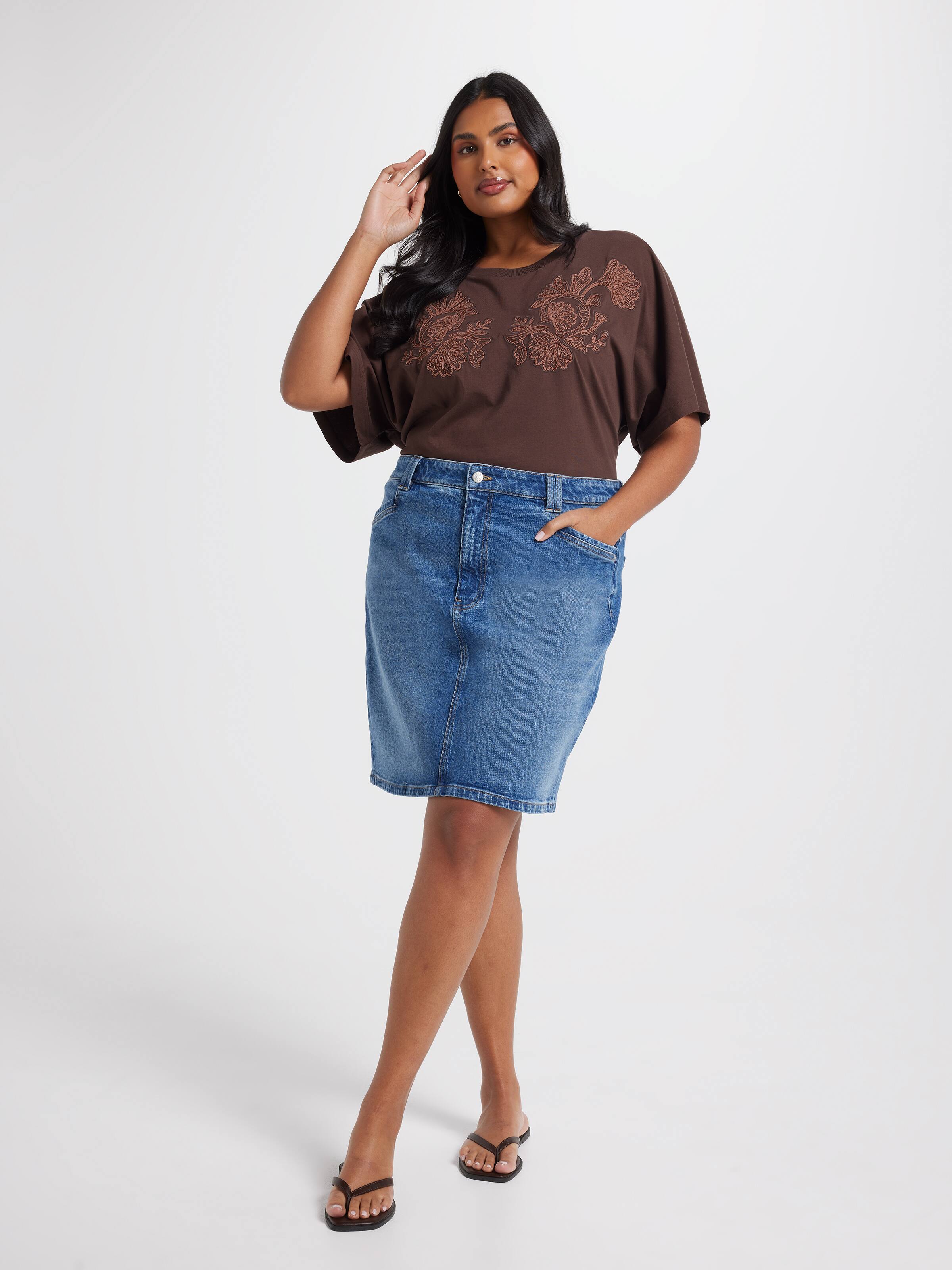 Curve Remi Cutwork Dolman Top