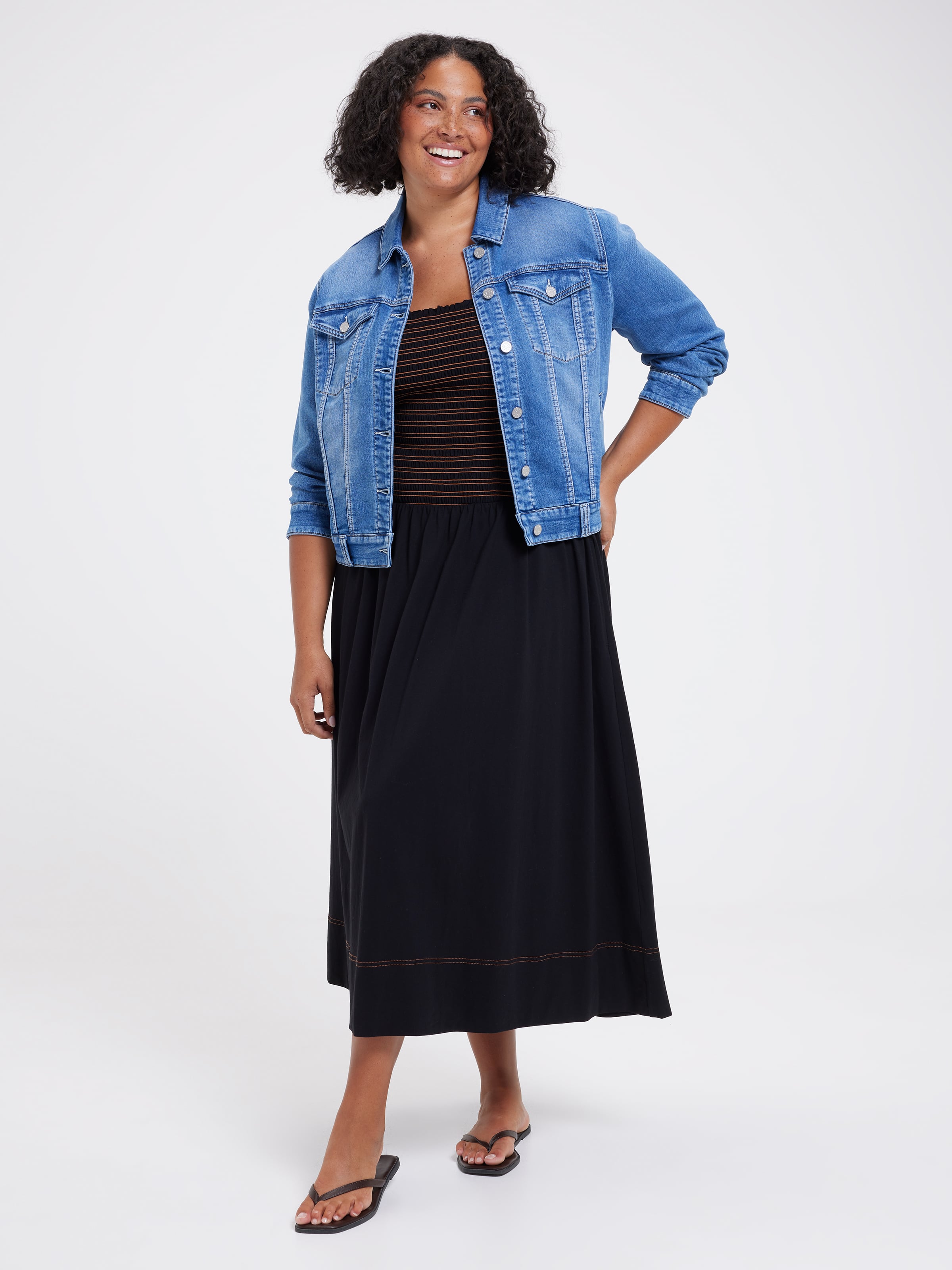 Curve Irina Shirred Maxi Dress