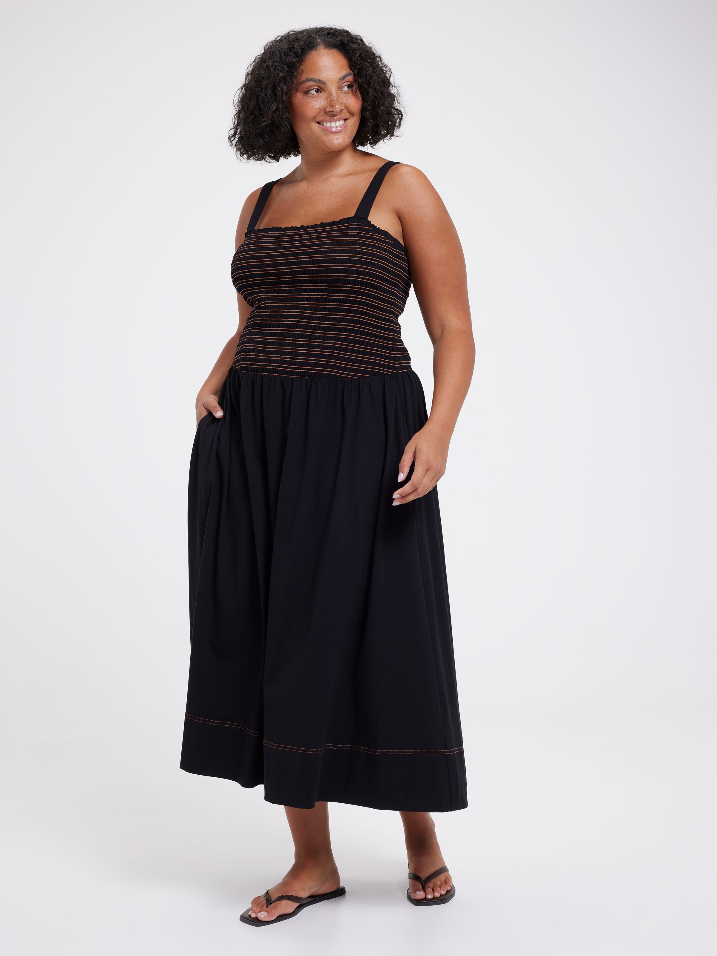 Curve Irina Shirred Maxi Dress