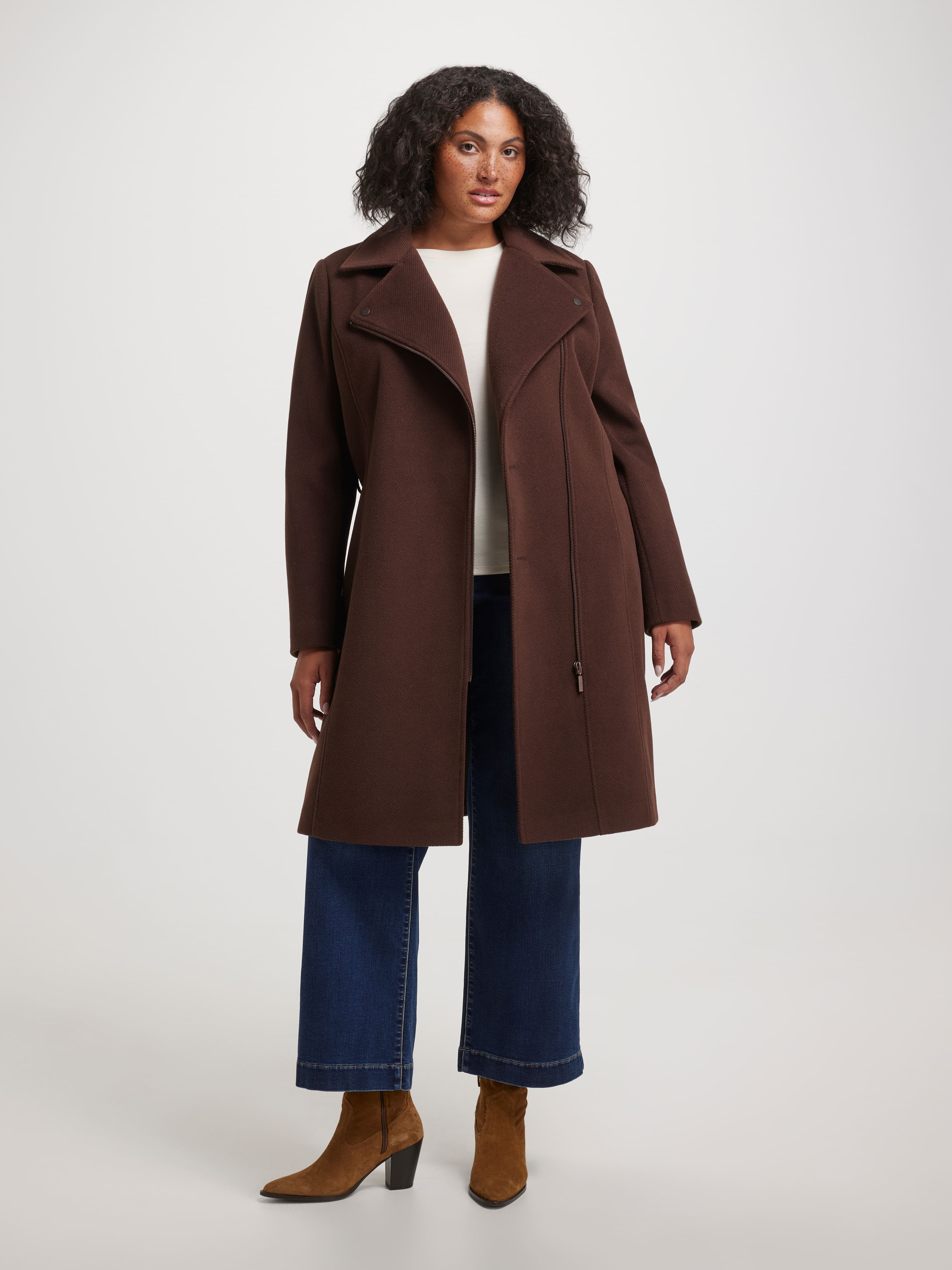Curve Chloe Zip Wrap Coat