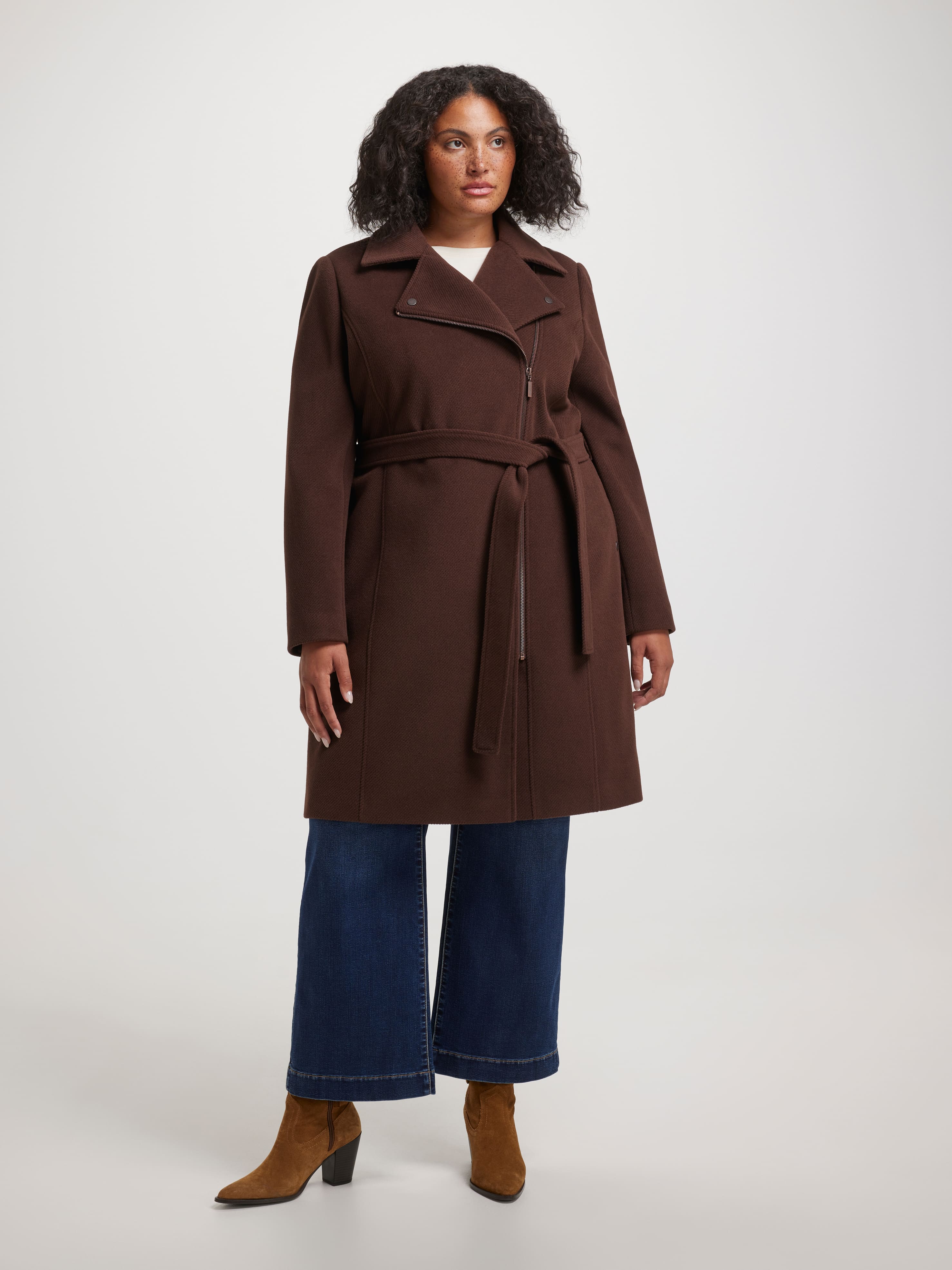 Curve Chloe Zip Wrap Coat