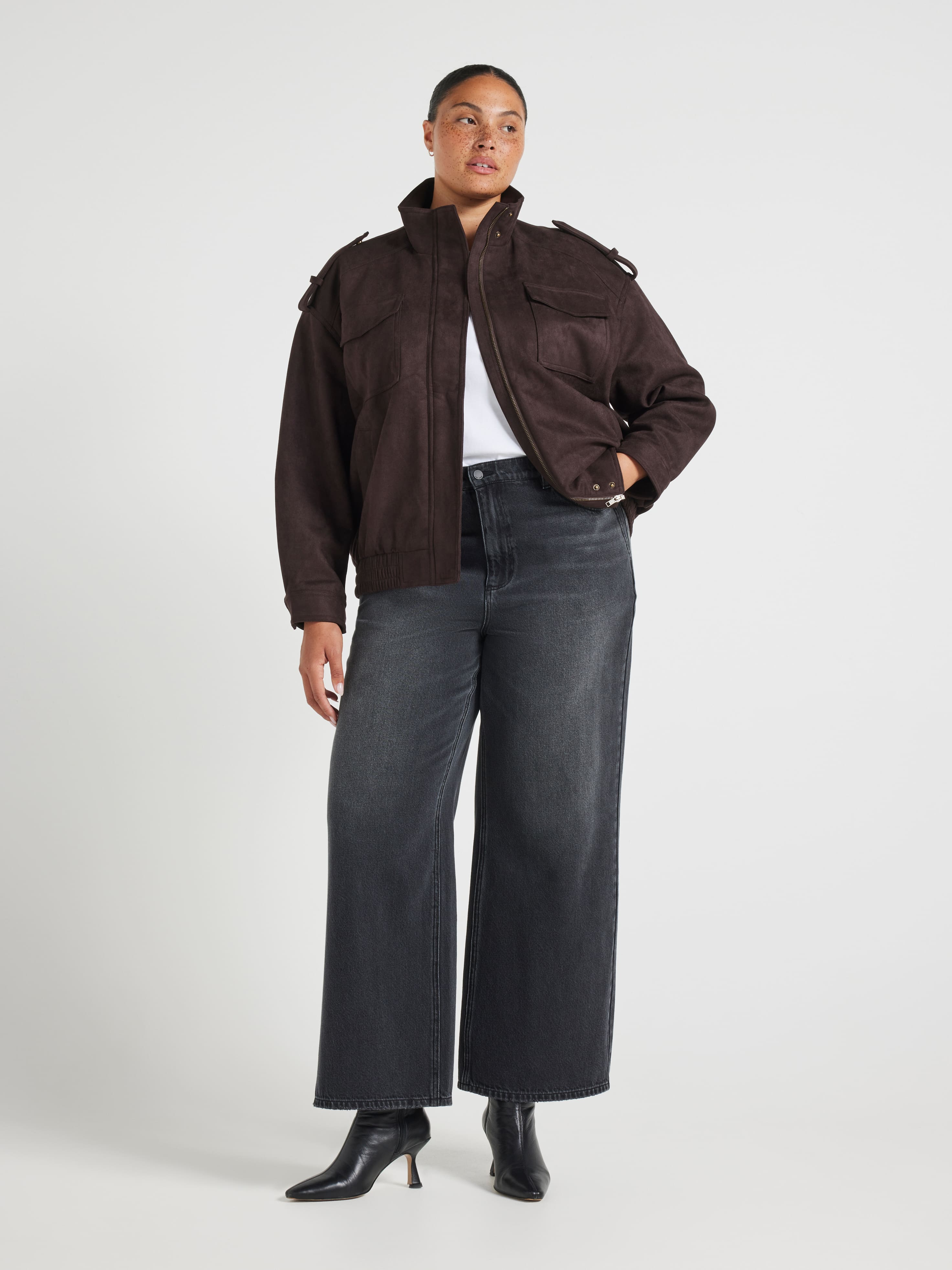 Curve Viola Suedette Jacket