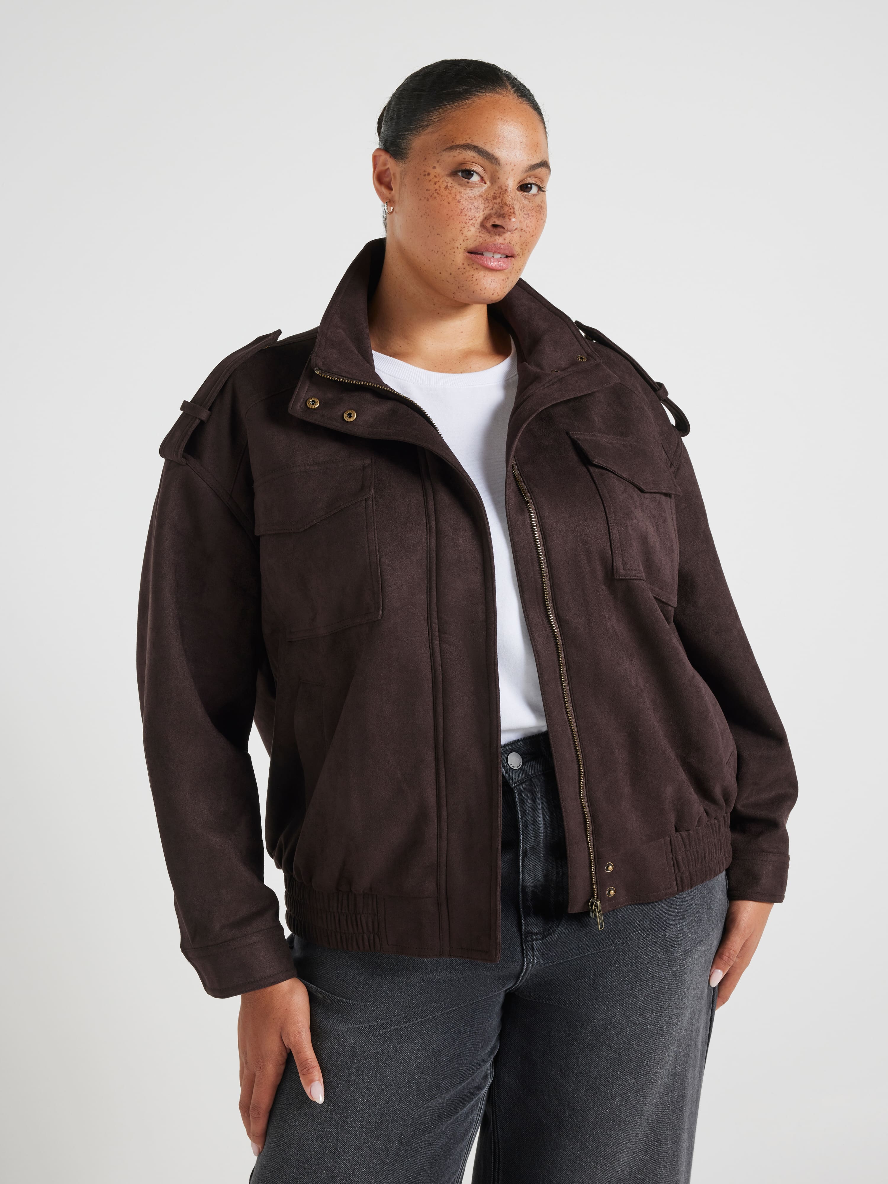 Curve Viola Suedette Jacket