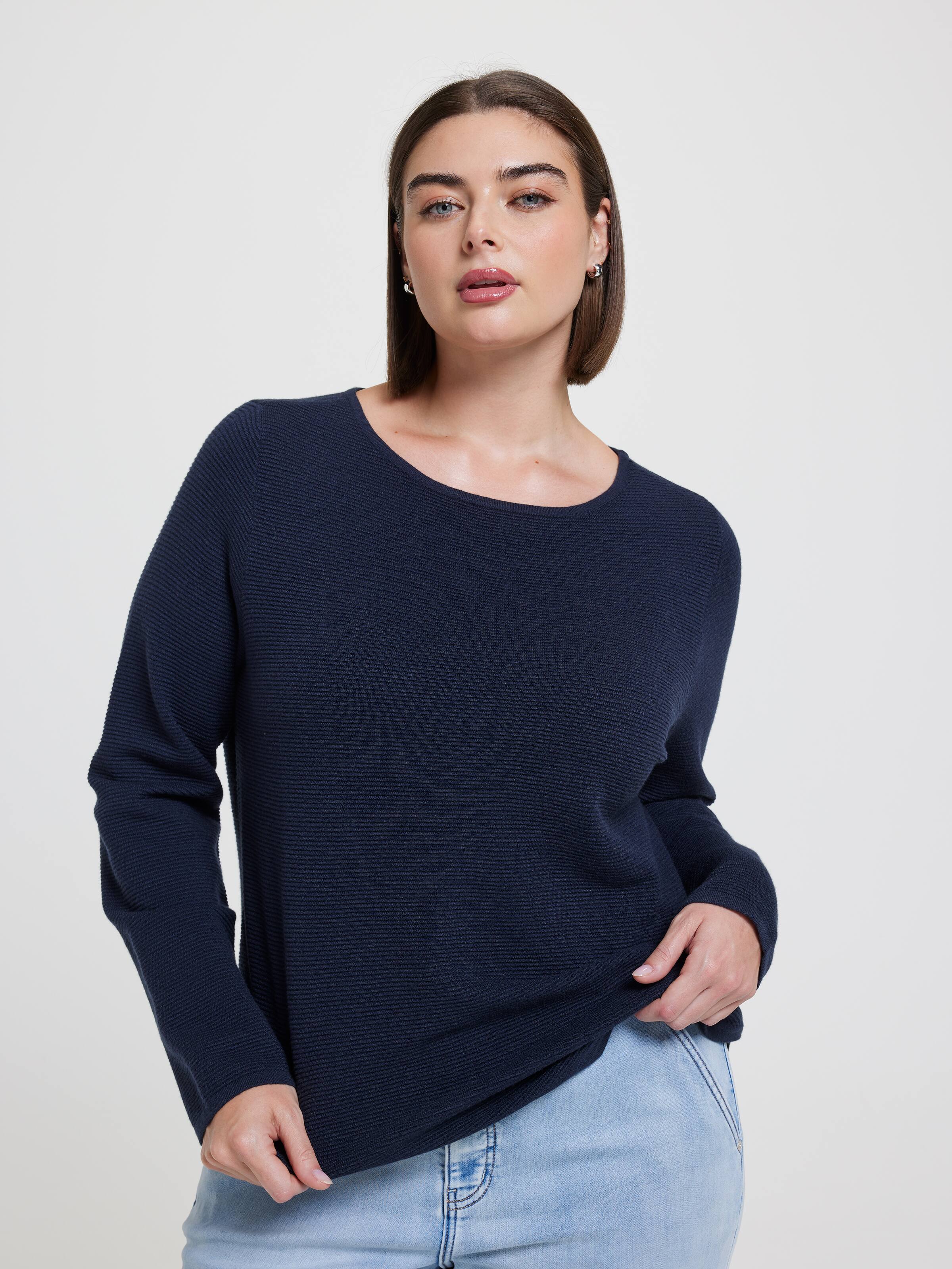 Curve Millie Ottoman Scoop Pullover