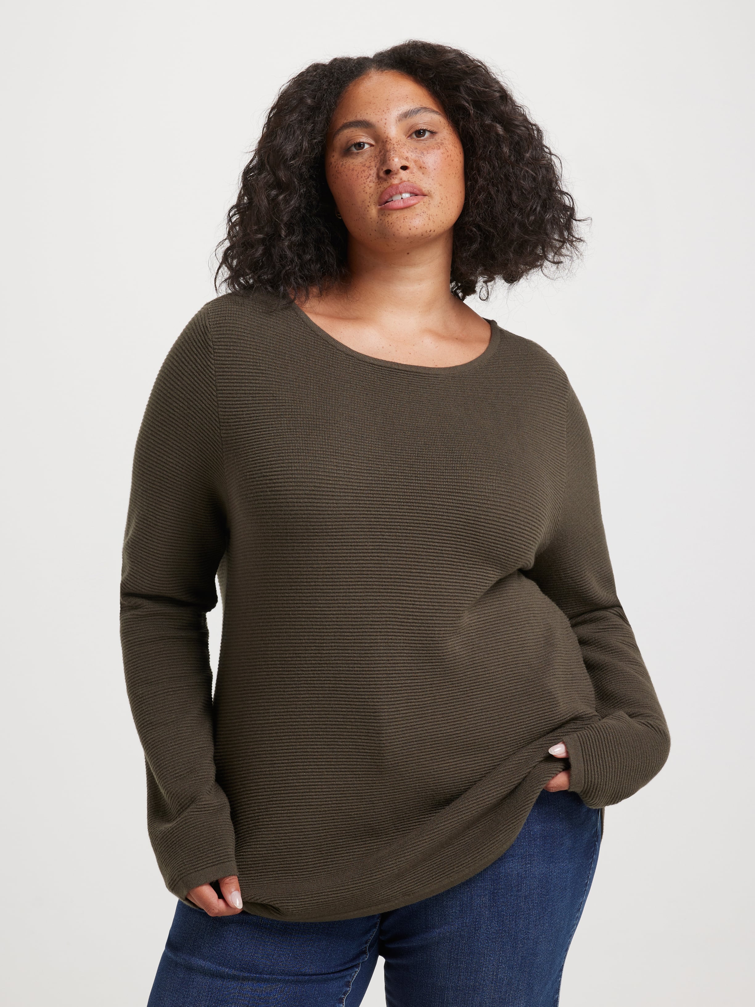 Curve Millie Ottoman Scoop Pullover