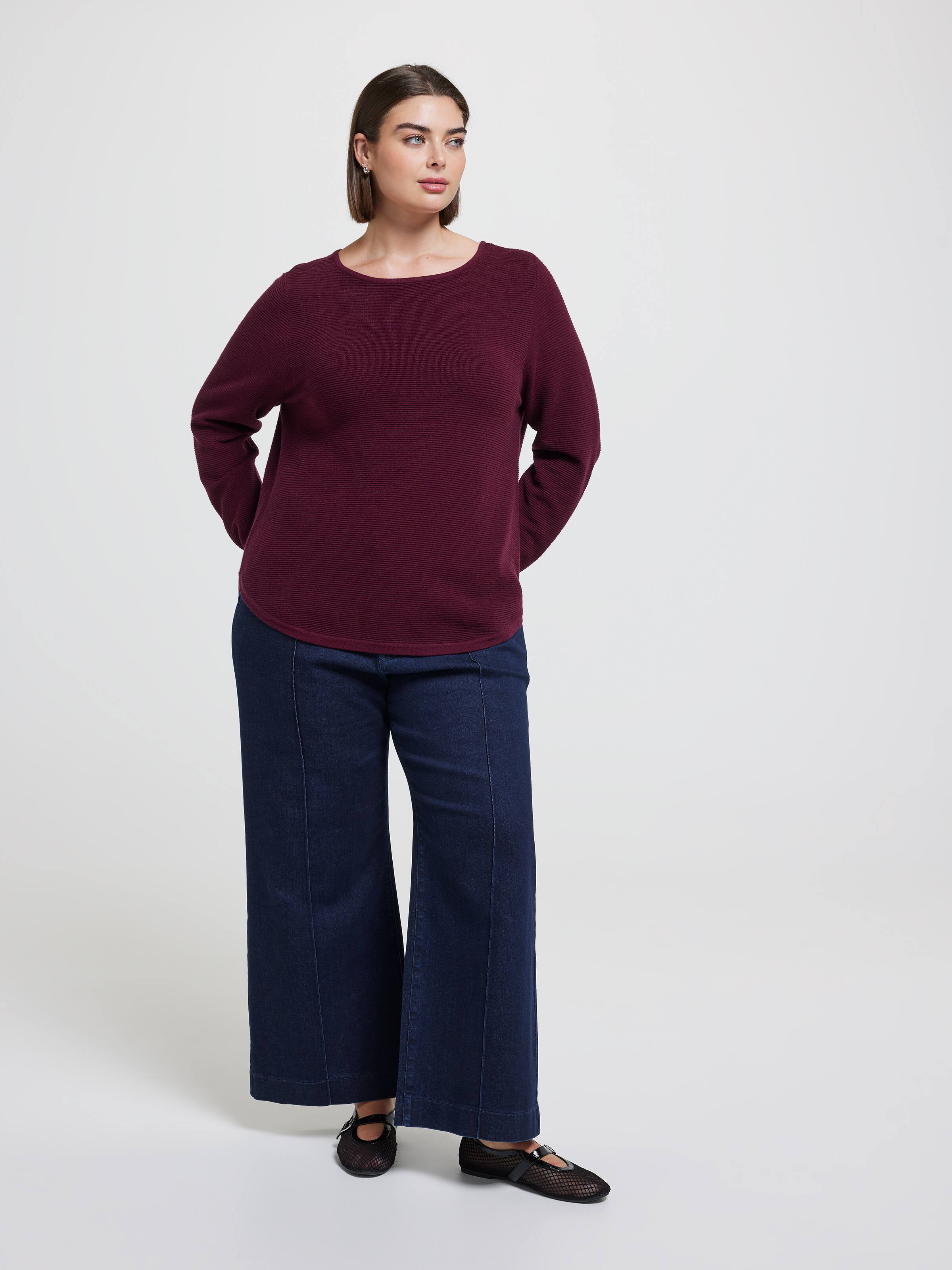 Curve Millie Ottoman Scoop Pullover