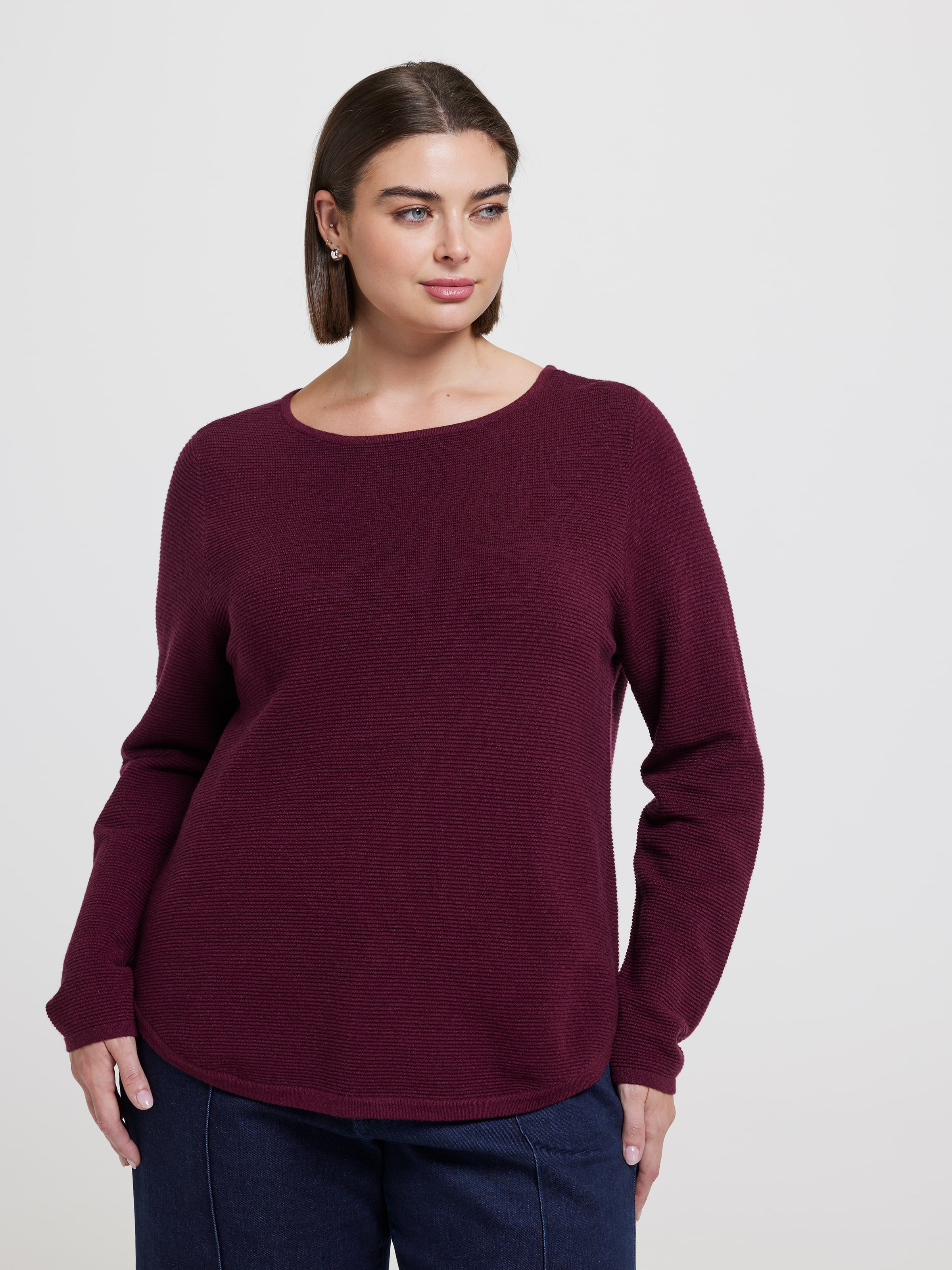 Curve Millie Ottoman Scoop Pullover