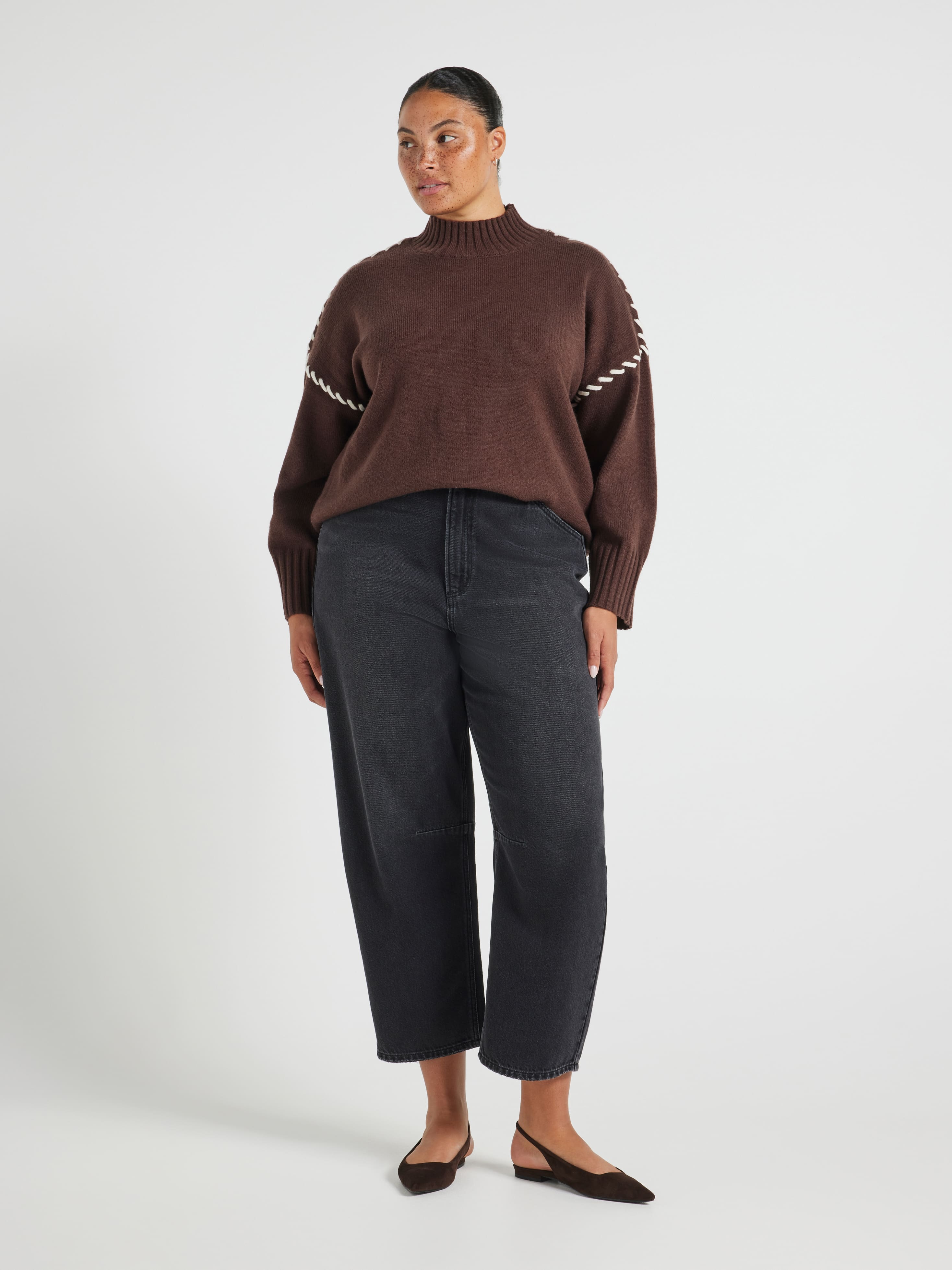 Curve Carrie Mock Neck Pullover
