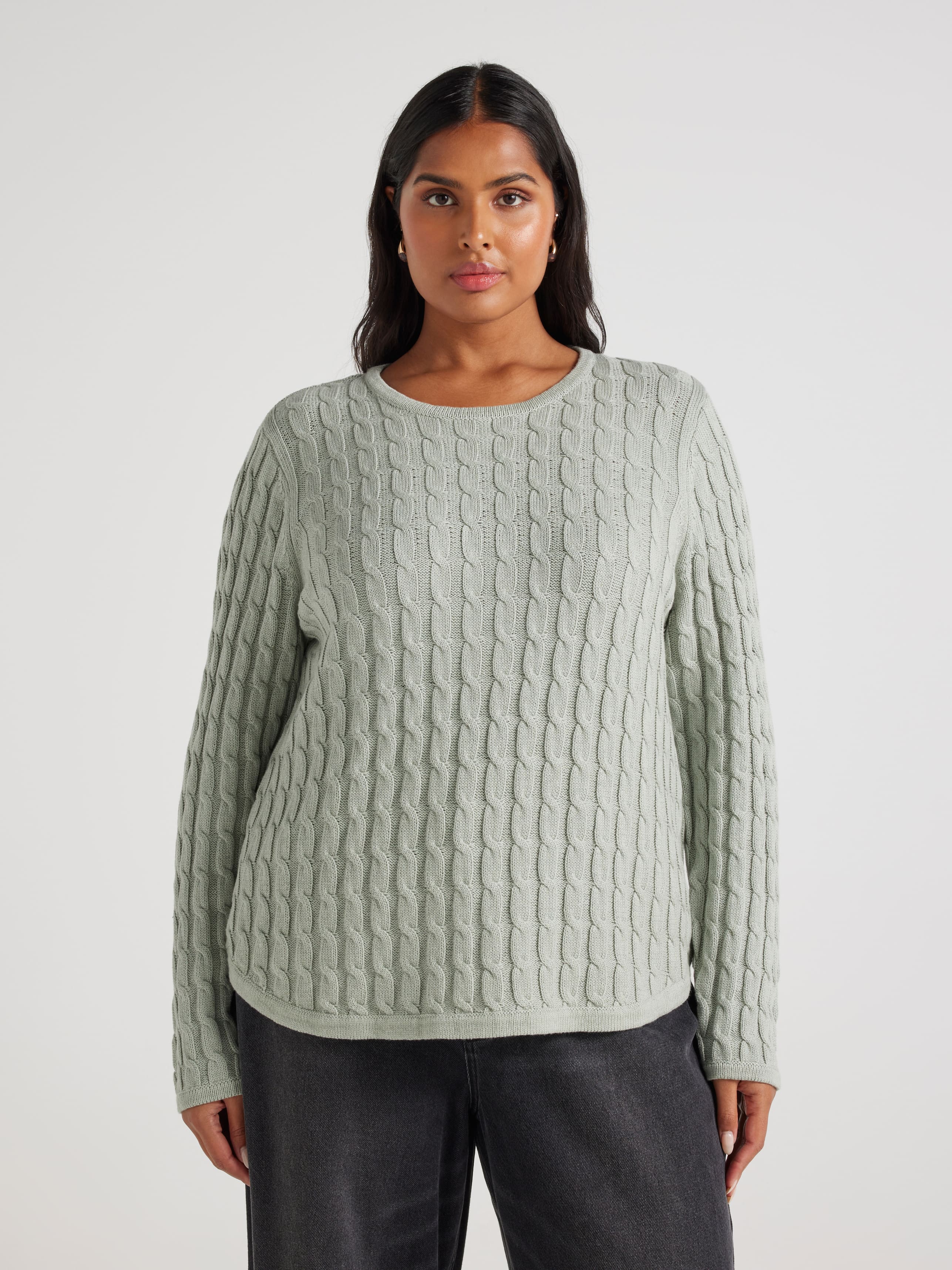 Curve Amelia Scoop Cable Pullover