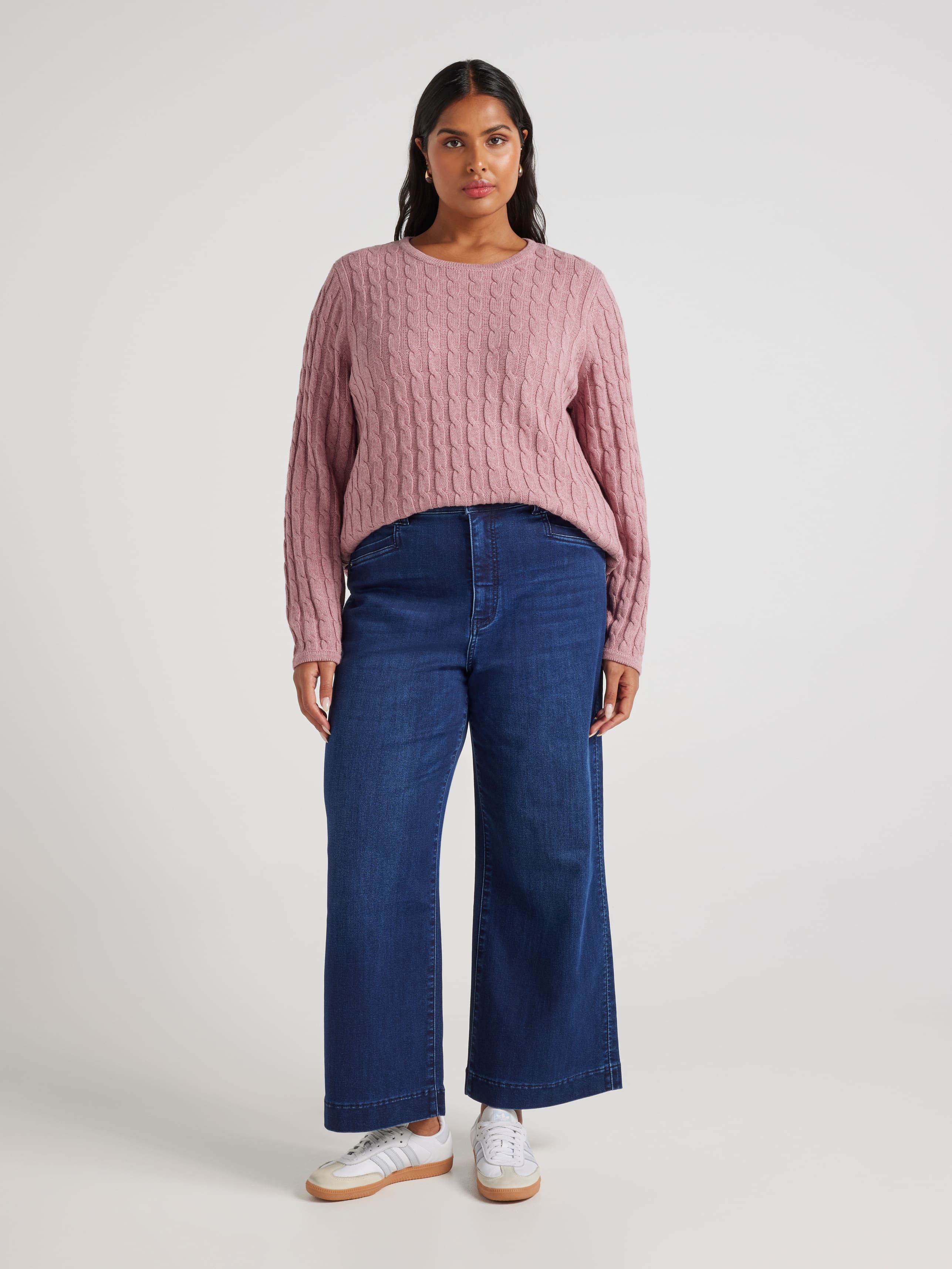 Curve Amelia Scoop Cable Pullover