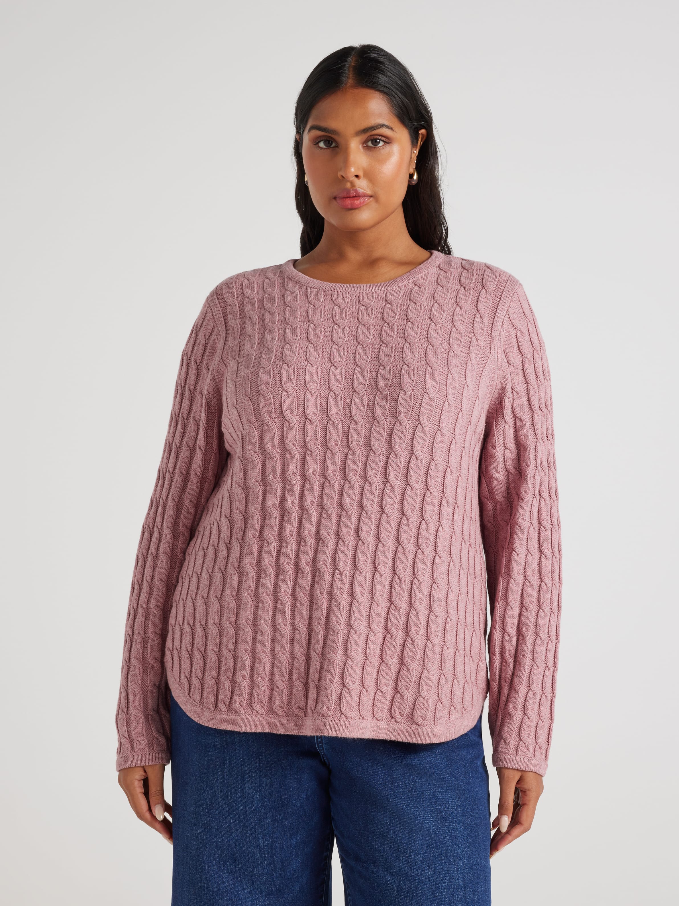 Curve Amelia Scoop Cable Pullover